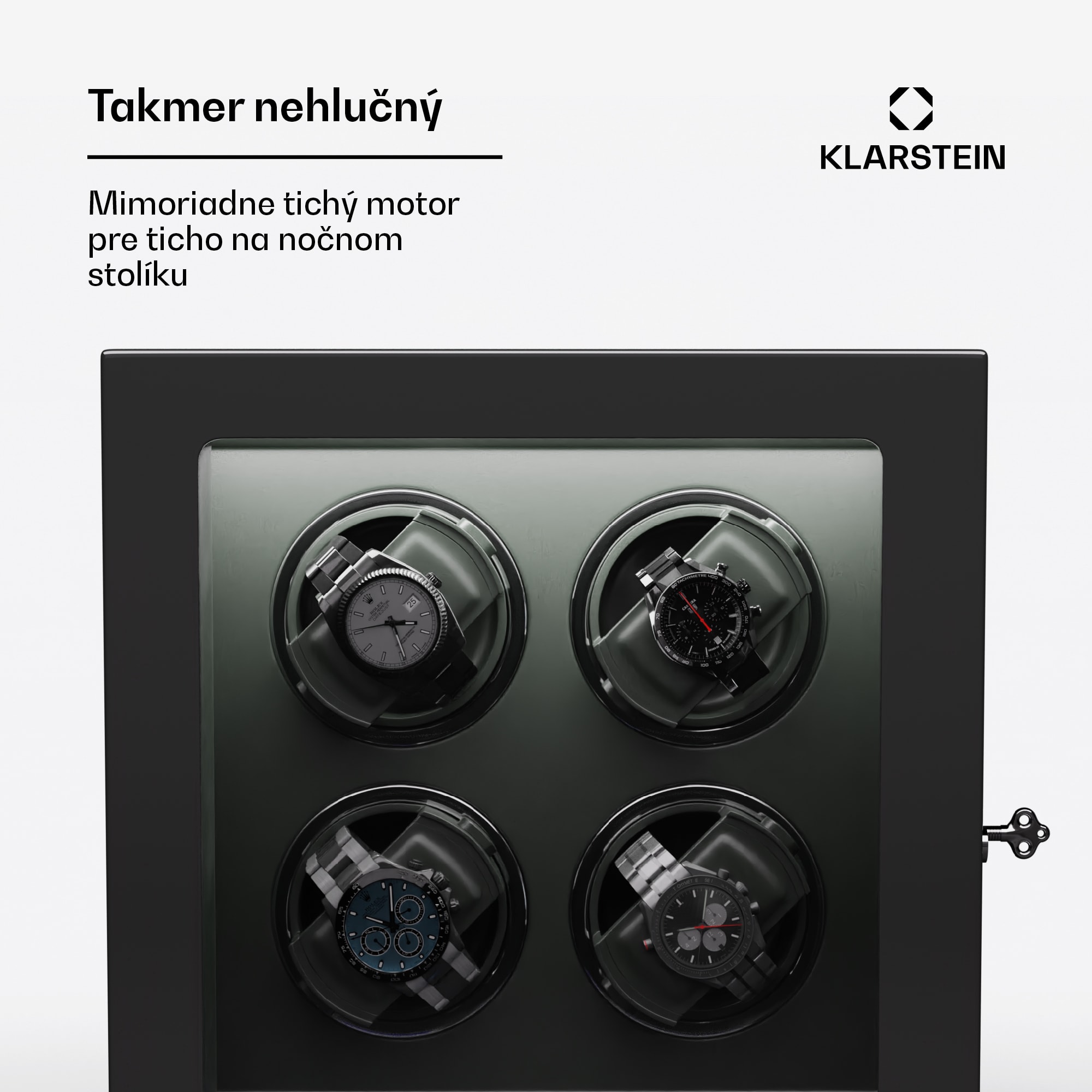 Klarstein Verdon 4, naťahovač hodiniek, na 4 hodinky, 3 režimy, 5 rýchlostí, LED, diaľkové ovládanie – Obrázok 4