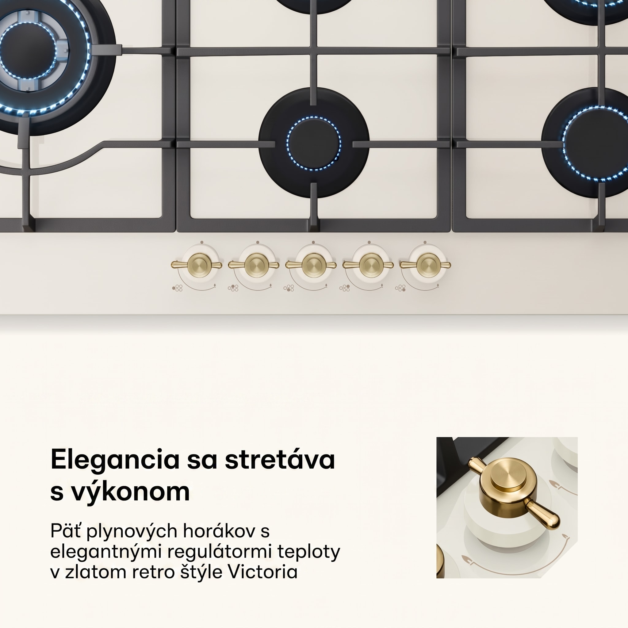 Klarstein Victoria Chef Edition, plynová varná doska, 5 zón – Obrázok 4