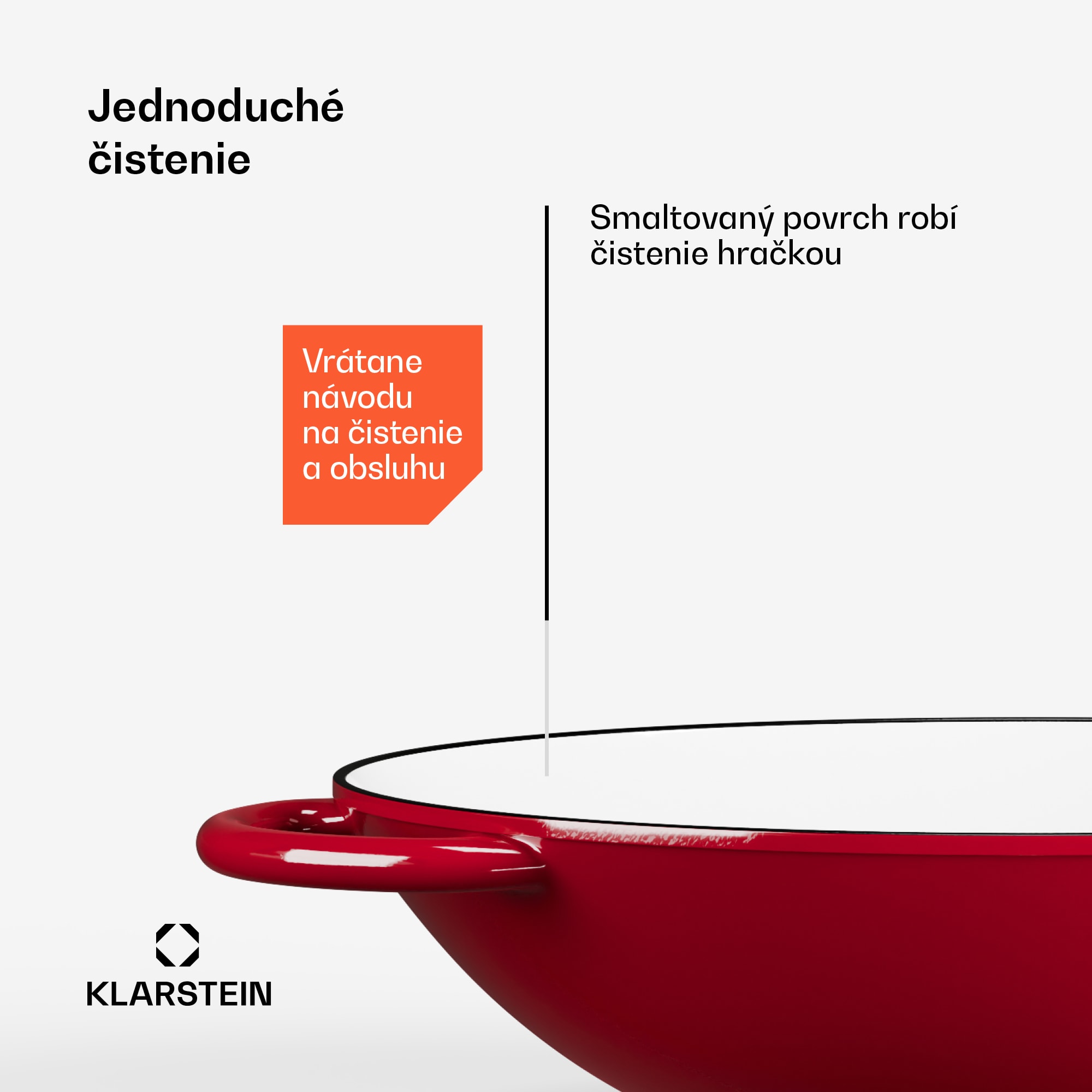 Wok Klarstein Jersey - červený – Obrázok 4