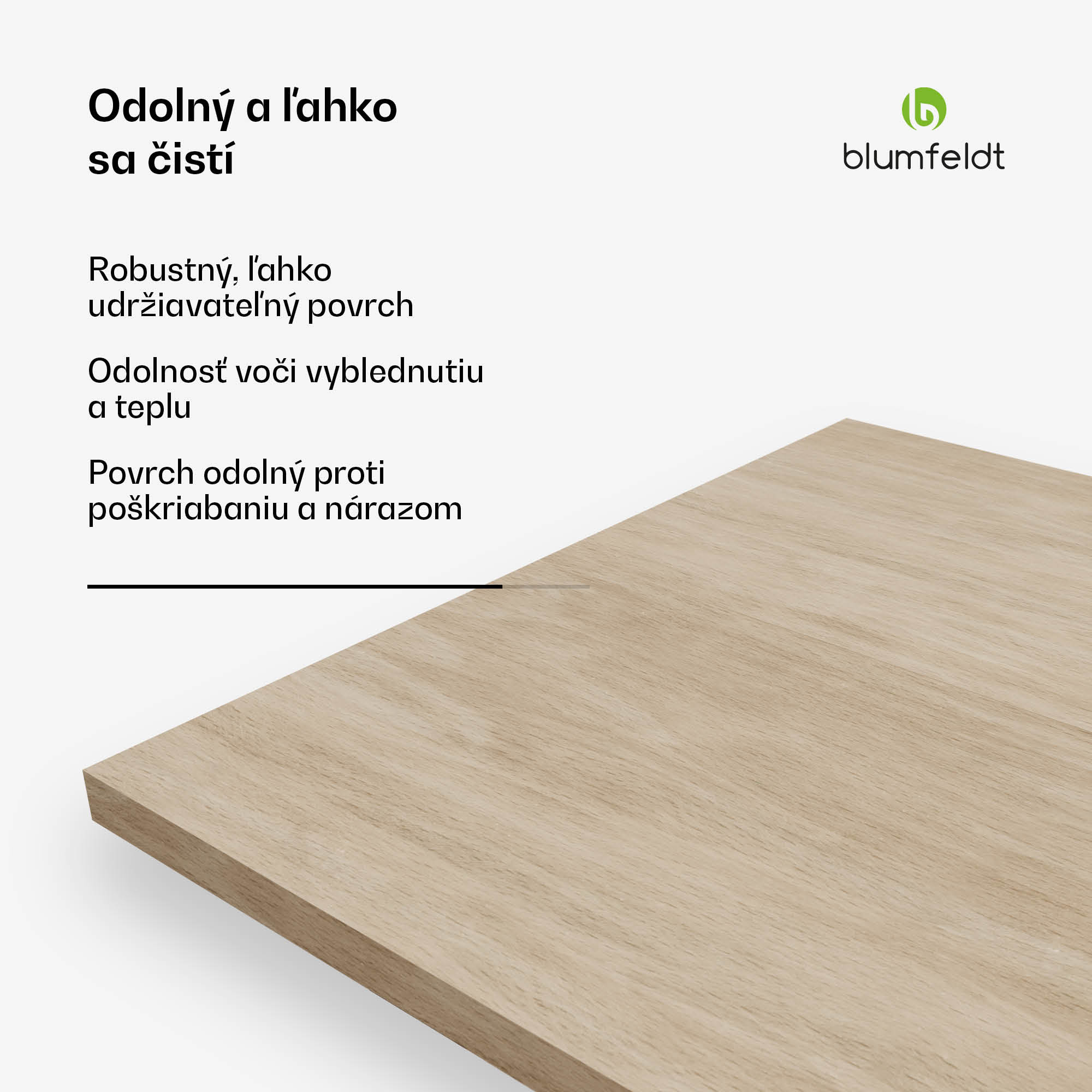 Blumfeldt Bearsdon stolová doska 160 x 90 cm pre kuchyňu a jedáleň, Robustná vrstvená drevotrieska – Obrázok 3