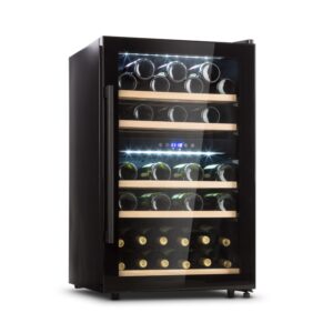 Klarstein Barossa 40D, vinotéka, 128 l, 2 zóny, 41 fliaš, sklenené dvere, dotyková