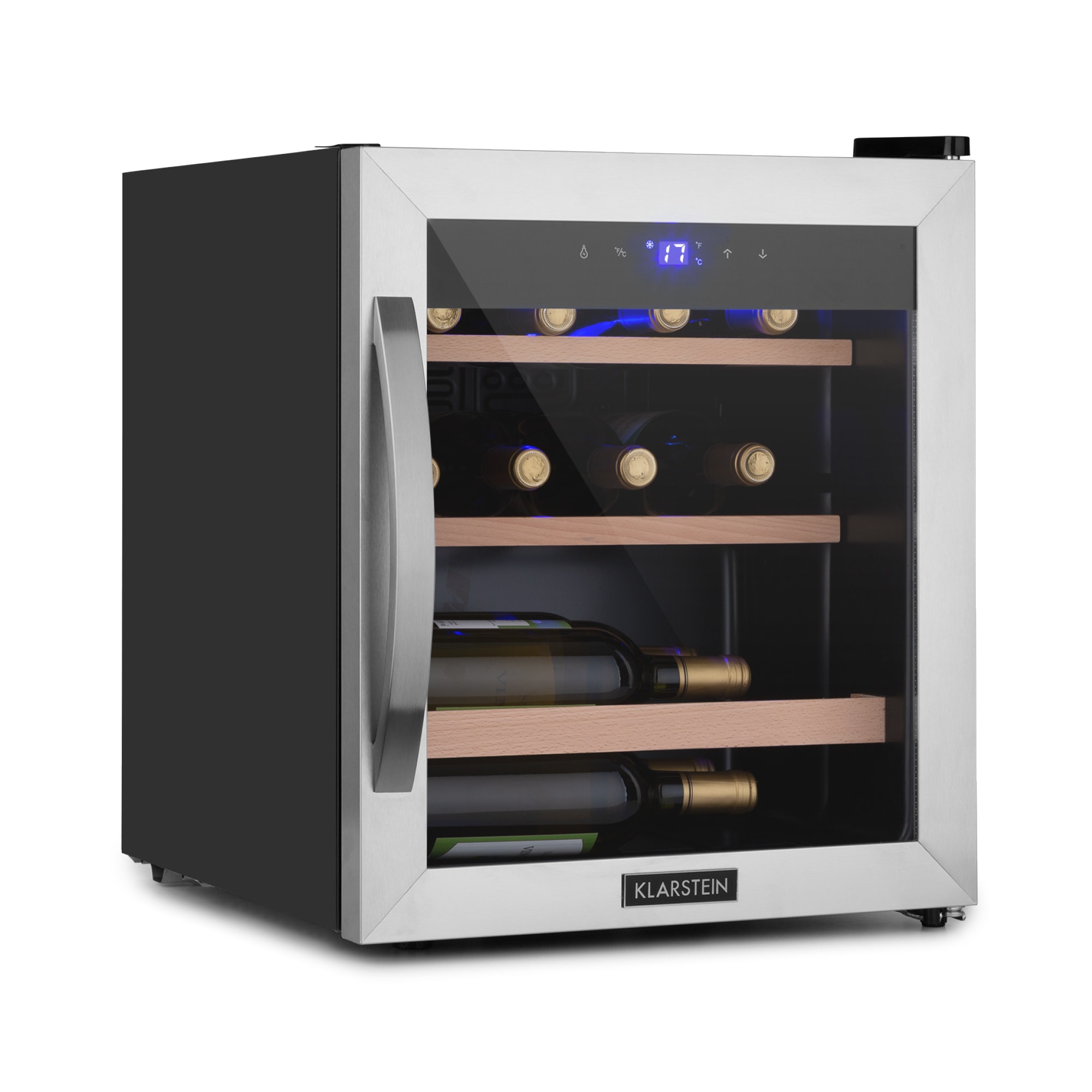 Klarstein Vinetage 12 Uno, vinotéka, 46 l, 12 fliaš, 4-18°C, 40 dB, sklo