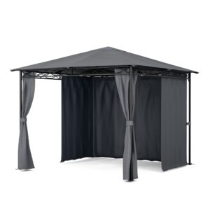 Blumfeldt Mondo, záhradný altánok, párty stan, oceľ, polyester, tmavosivý