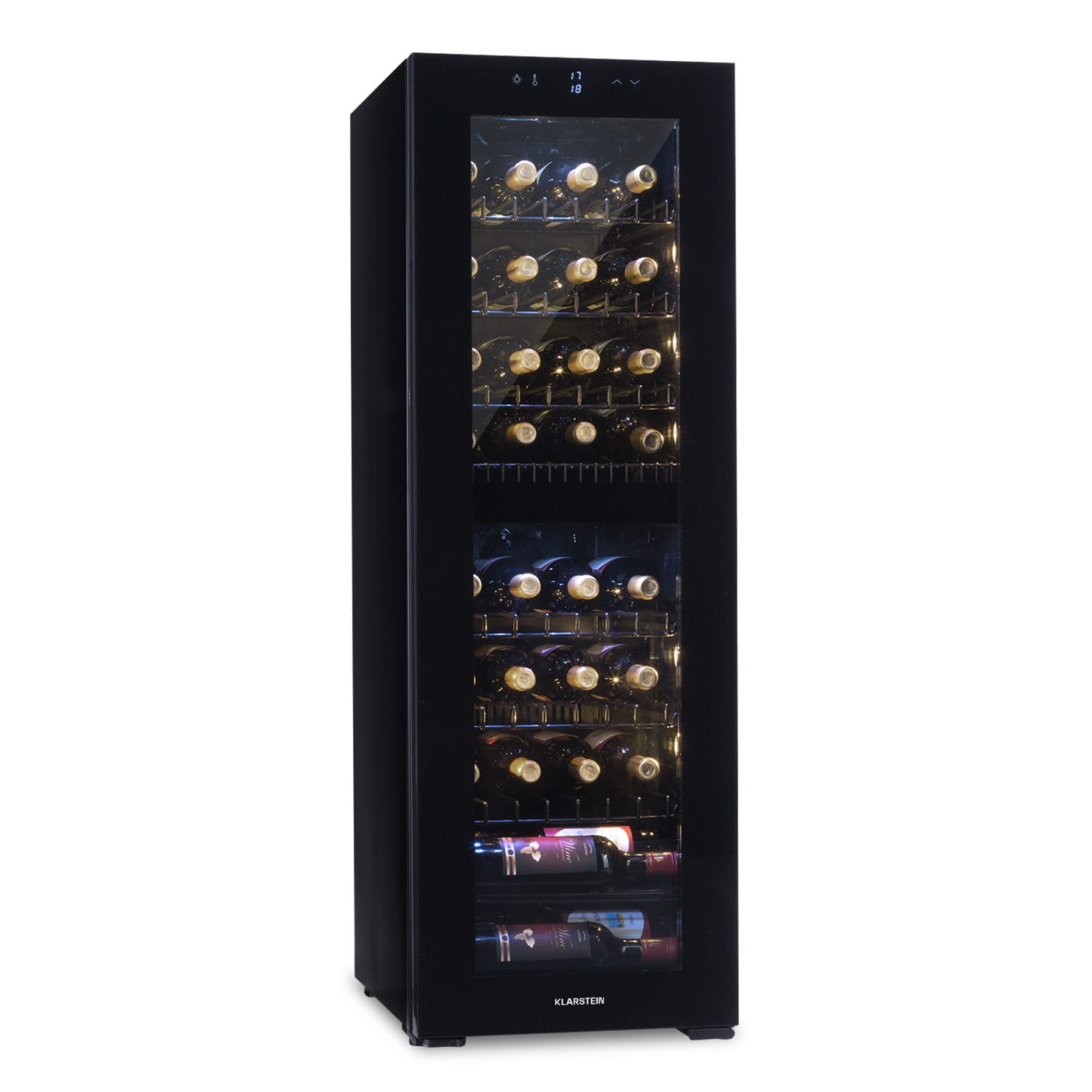 Klarstein Bellevine Deux 39 Flex, vinotéka, 116 l, 34 fliaš, 2 zóny