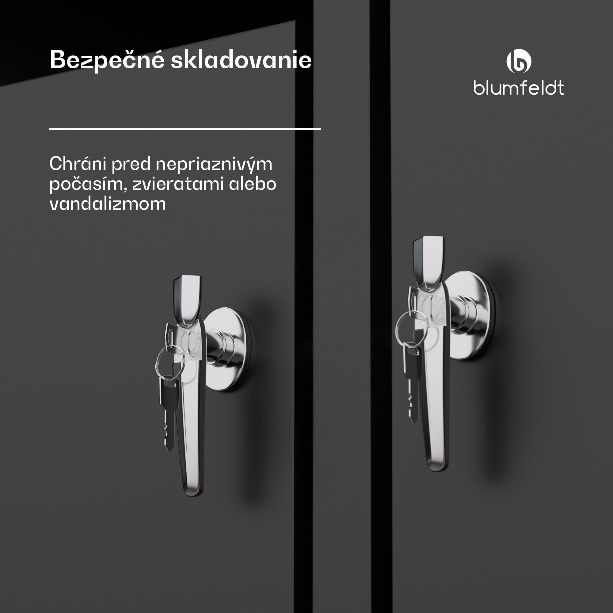 Blumfeldt BinSafe, box na odpadky, 2 odpadkové koše, 240 l, uzamykateľný, pozinkovaná oceľ odolná voči poveternostným vplyvom, výsadbová strecha – Obrázok 4