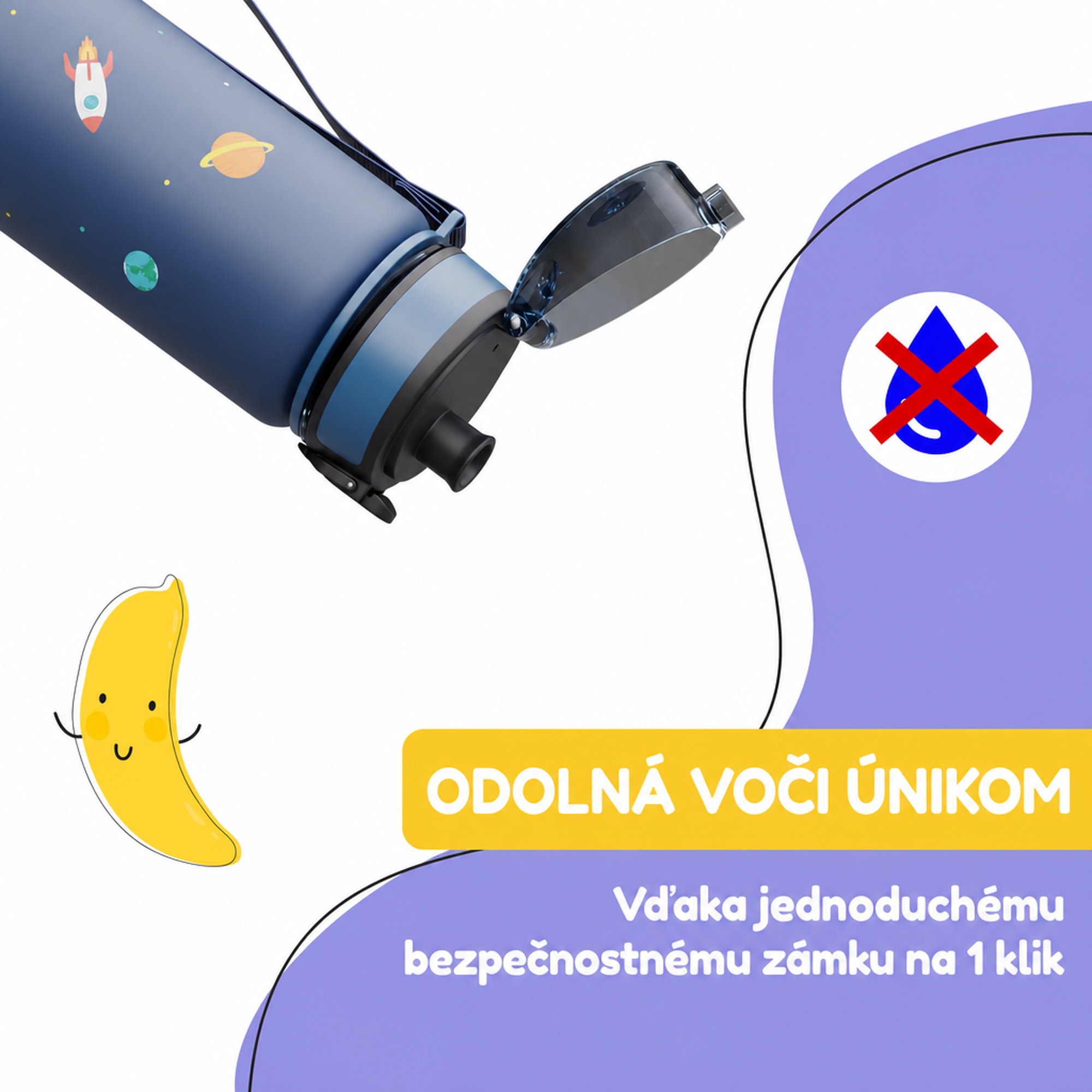 Klarstein schmatzfatz detská športová fľaša na vodu 500 ml | Tritan | Plastové hrdlo | Popruh na prenášanie | Bez BPA | Darčekové balenie – Obrázok 3