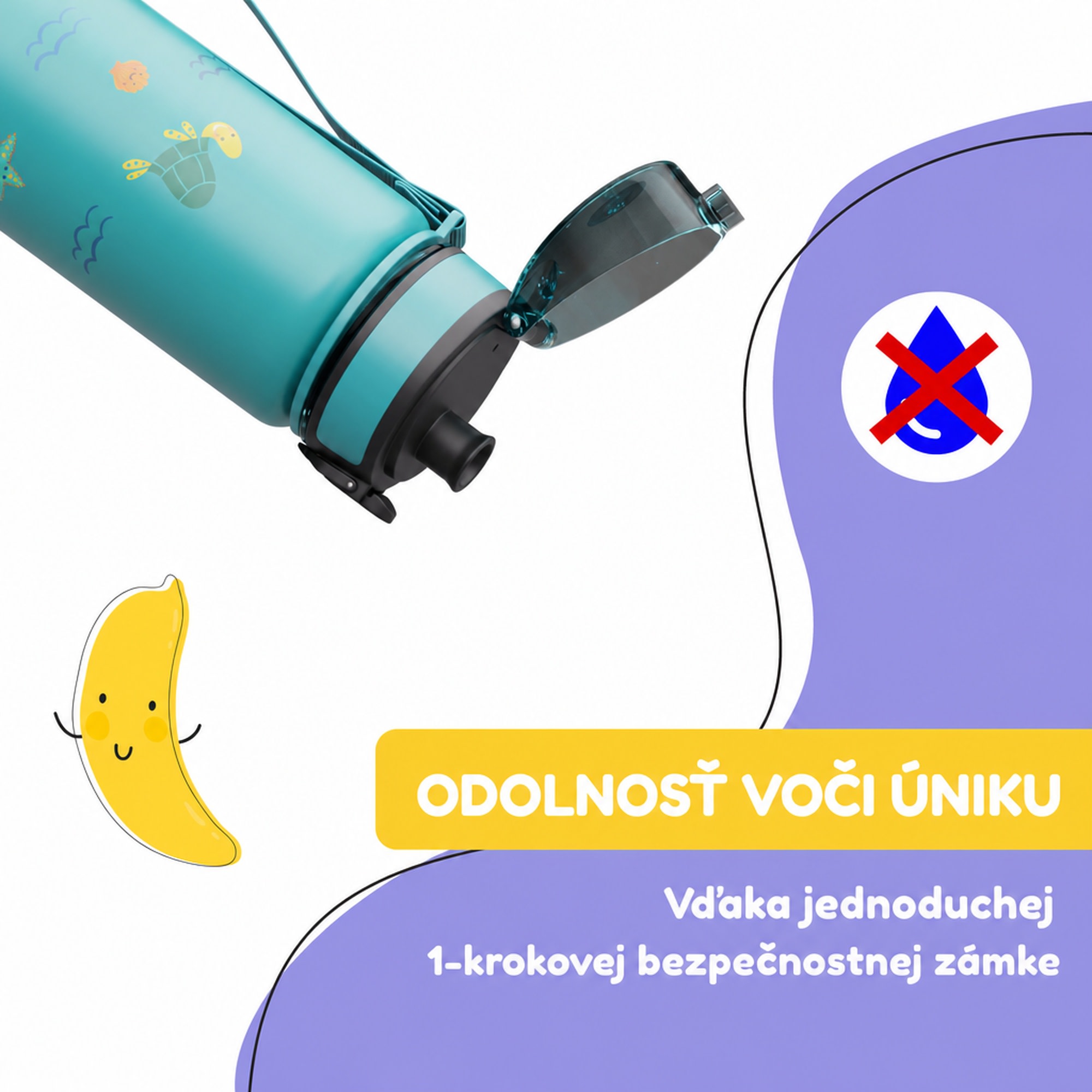 Klarstein schmatzfatz detská športová fľaša na vodu 500 ml | Tritan | Plastové hrdlo | Popruh na prenášanie | Bez BPA | Darčekové balenie – Obrázok 2