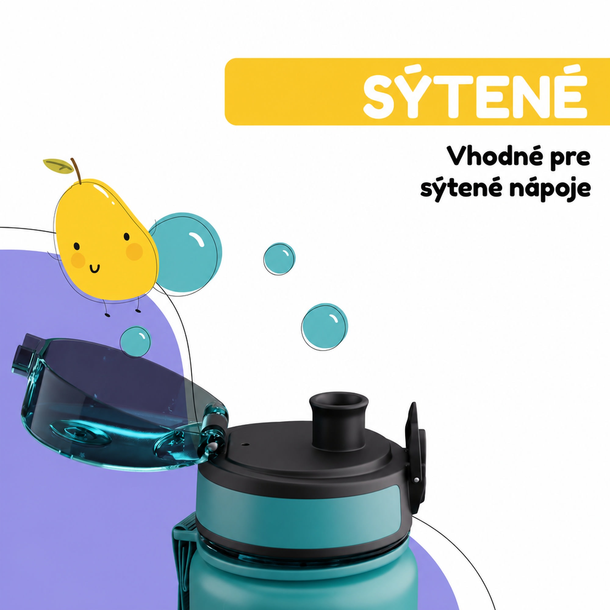 Klarstein schmatzfatz detská športová fľaša na vodu 500 ml | Tritan | Plastové hrdlo | Popruh na prenášanie | Bez BPA | Darčekové balenie – Obrázok 4