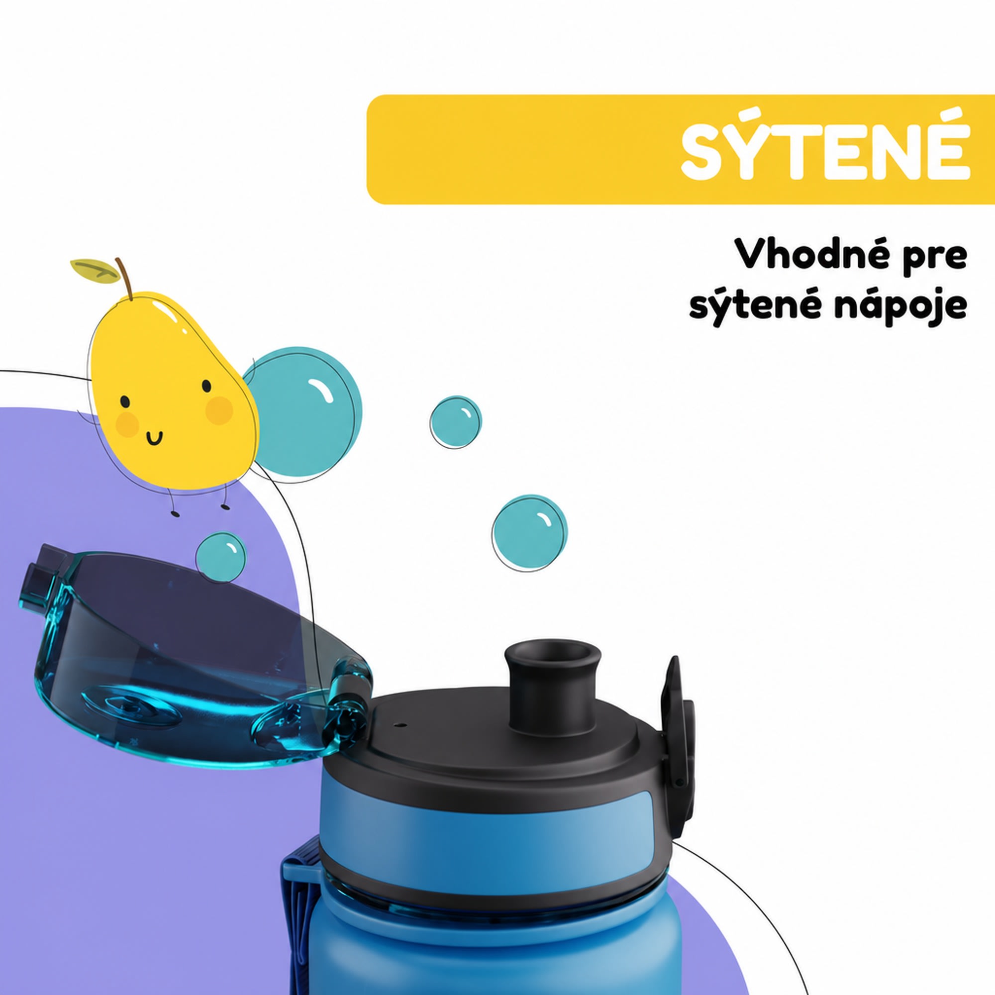 Klarstein schmatzfatz detská športová fľaša na vodu 500 ml | Tritan | Plastové hrdlo | Popruh na prenášanie | Bez BPA | Darčekové balenie – Obrázok 4