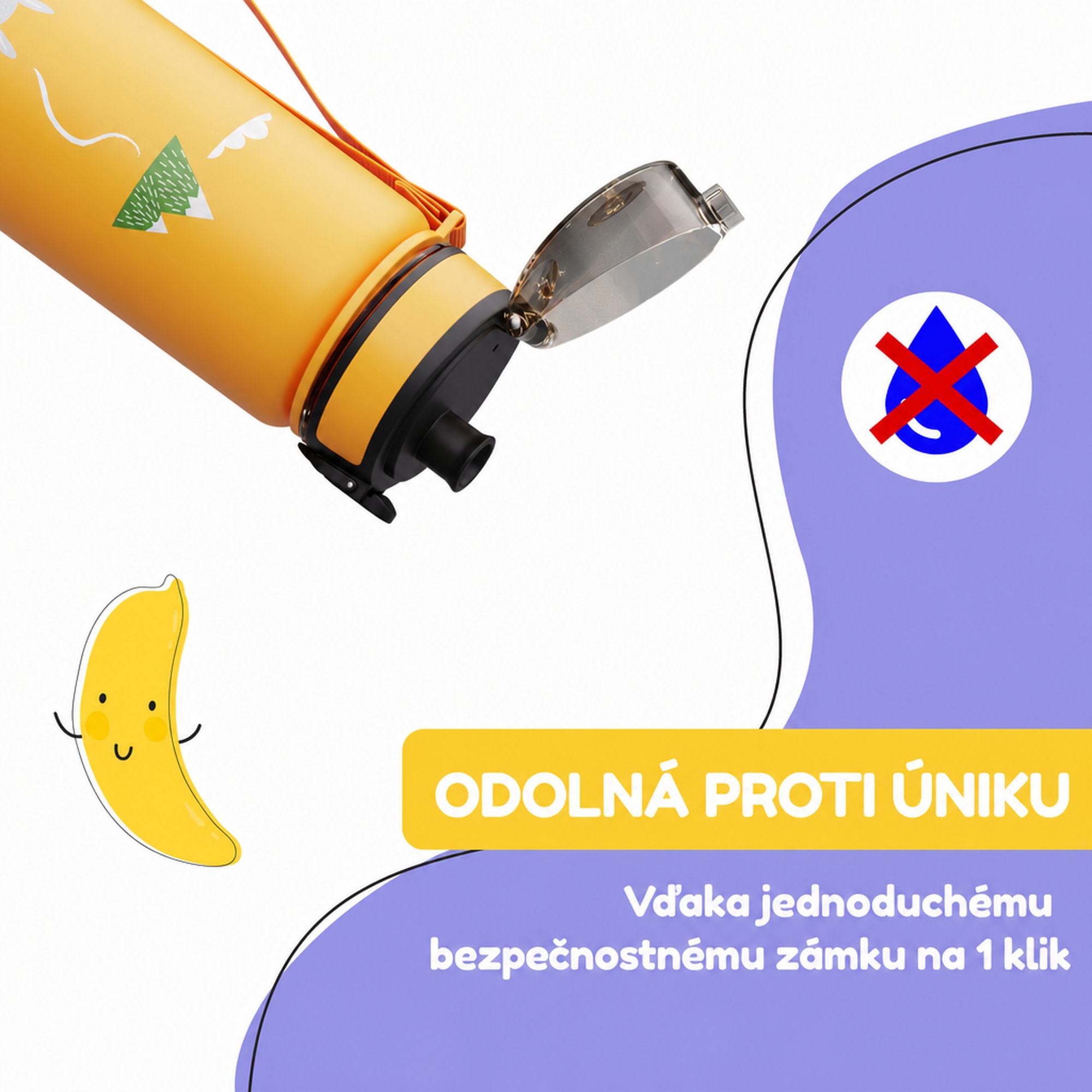 Klarstein schmatzfatz detská športová fľaša na vodu 500 ml | Tritan | Plastové hrdlo | Popruh na prenášanie | Bez BPA | Darčekové balenie – Obrázok 2