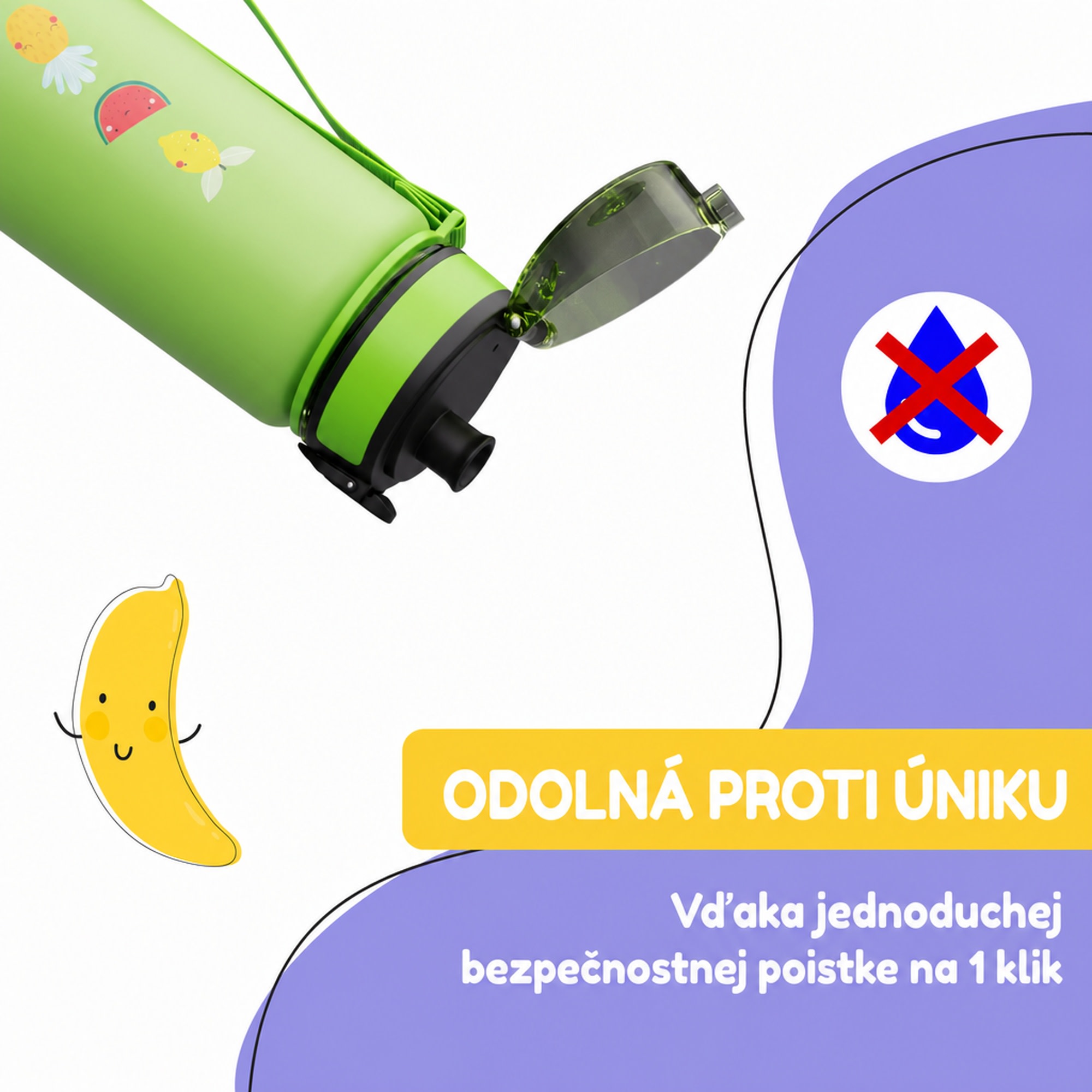 Klarstein schmatzfatz detská športová fľaša na vodu 500 ml | Tritan | Plastové hrdlo | Popruh na prenášanie | Bez BPA | Darčekové balenie – Obrázok 3