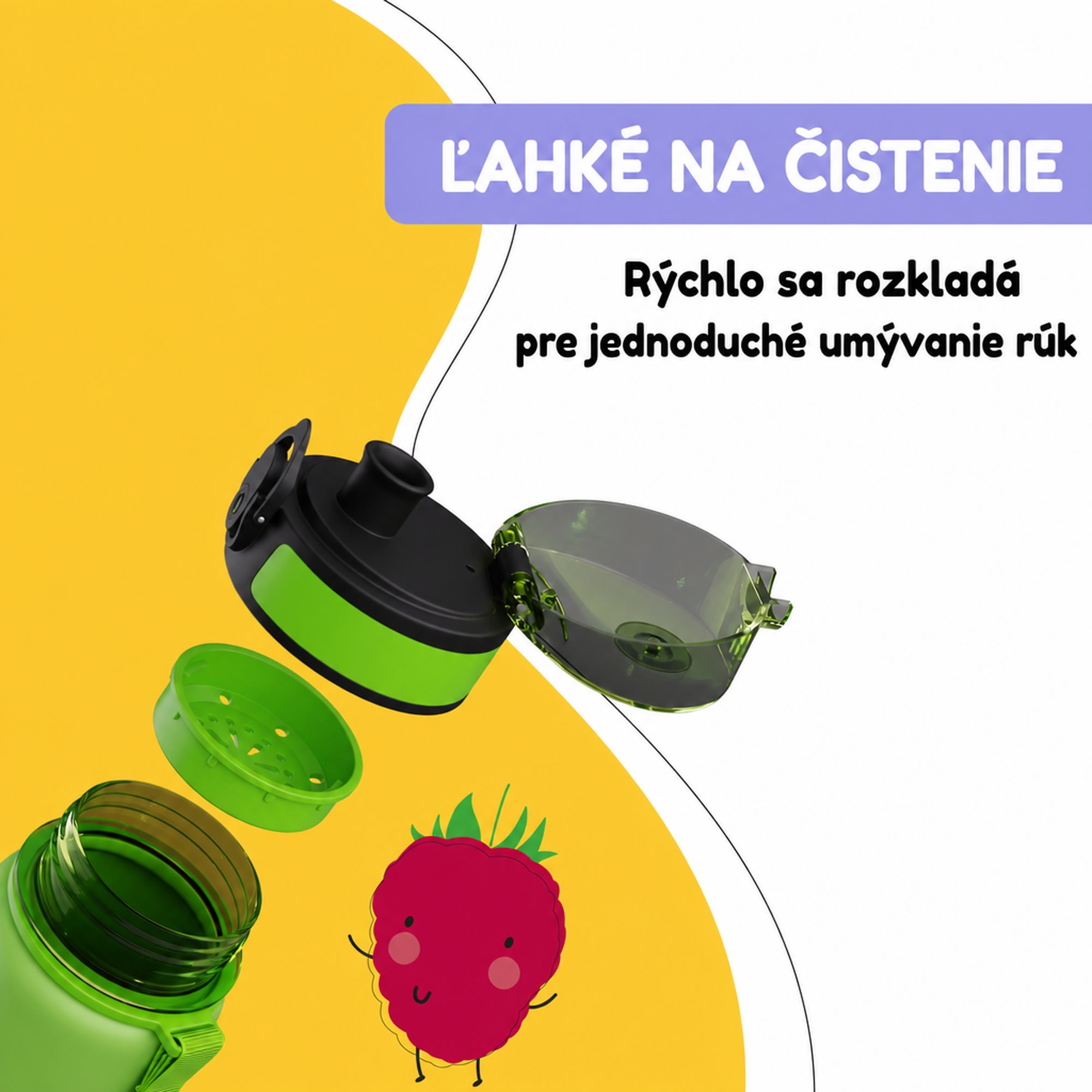 Klarstein schmatzfatz detská športová fľaša na vodu 500 ml | Tritan | Plastové hrdlo | Popruh na prenášanie | Bez BPA | Darčekové balenie – Obrázok 4