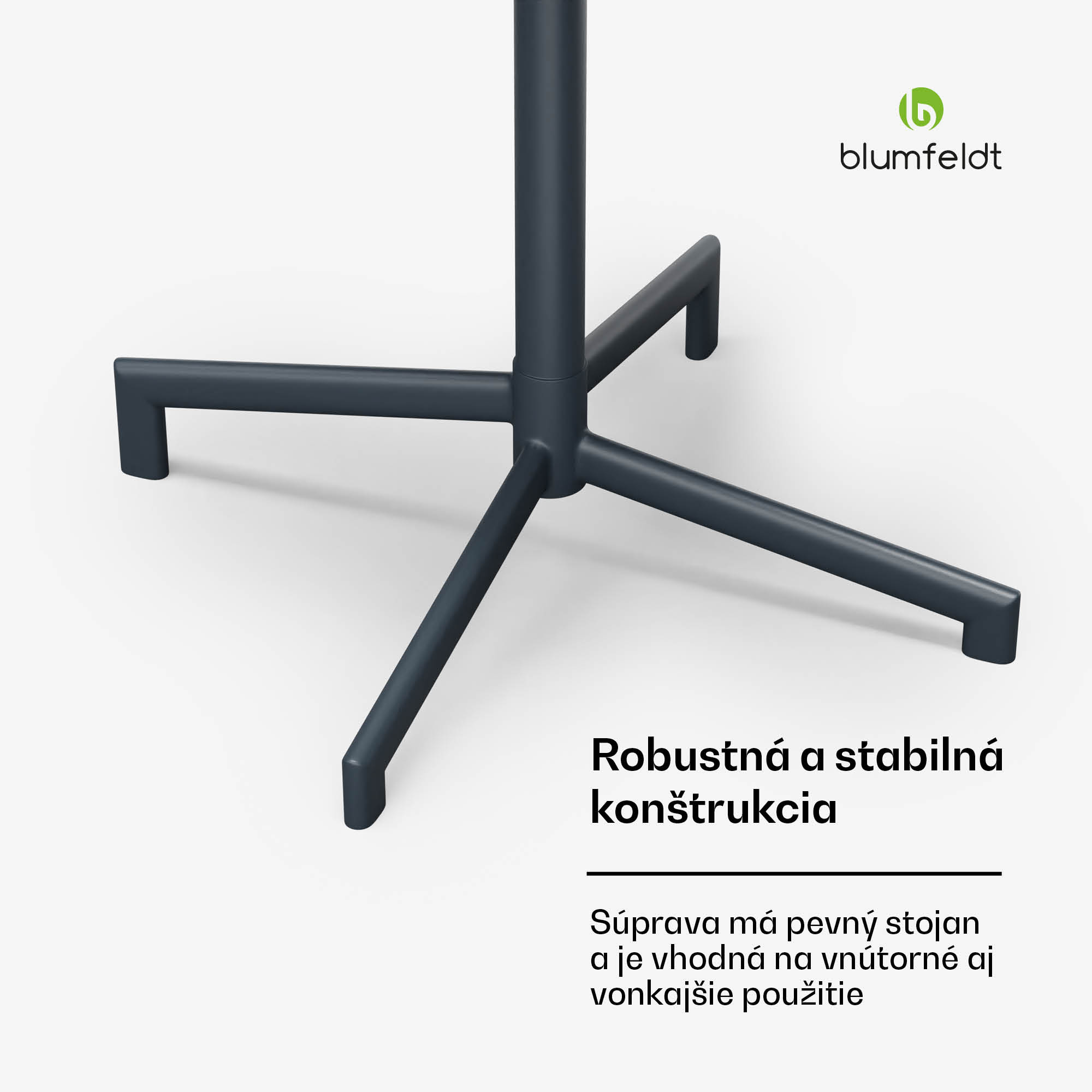 Blumfeldt UrbanEdge barový stôl | stojaci stôl | 60 cm | skladací | práškovo lakovaný | odolný voči poveternostným vplyvom – Obrázok 4
