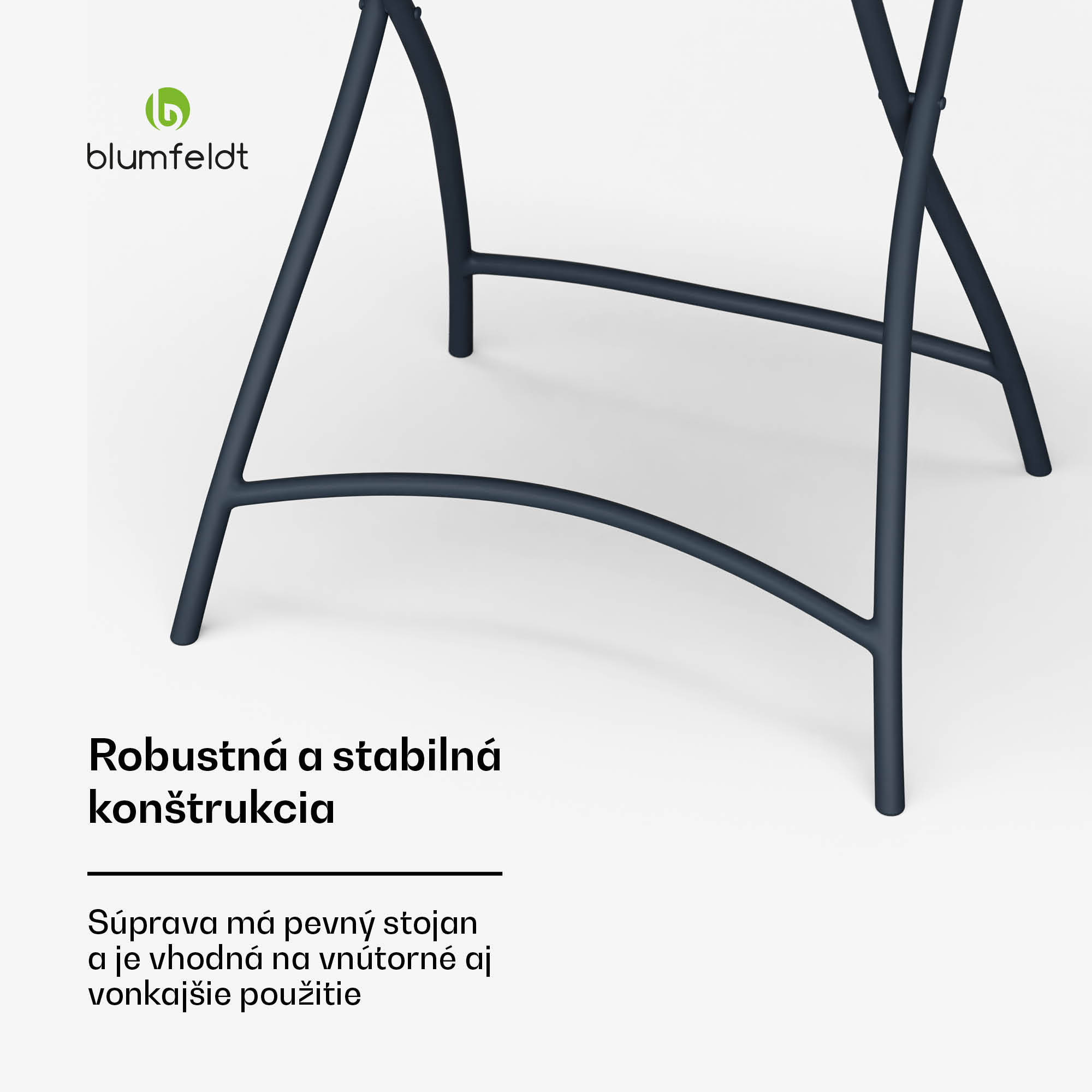 Blumfeldt RetroChic záhradná súprava | 1 stôl + 2 stoličky | 60 cm | skladací | povrchová úprava | odolný voči poveternostným vplyvom – Obrázok 4