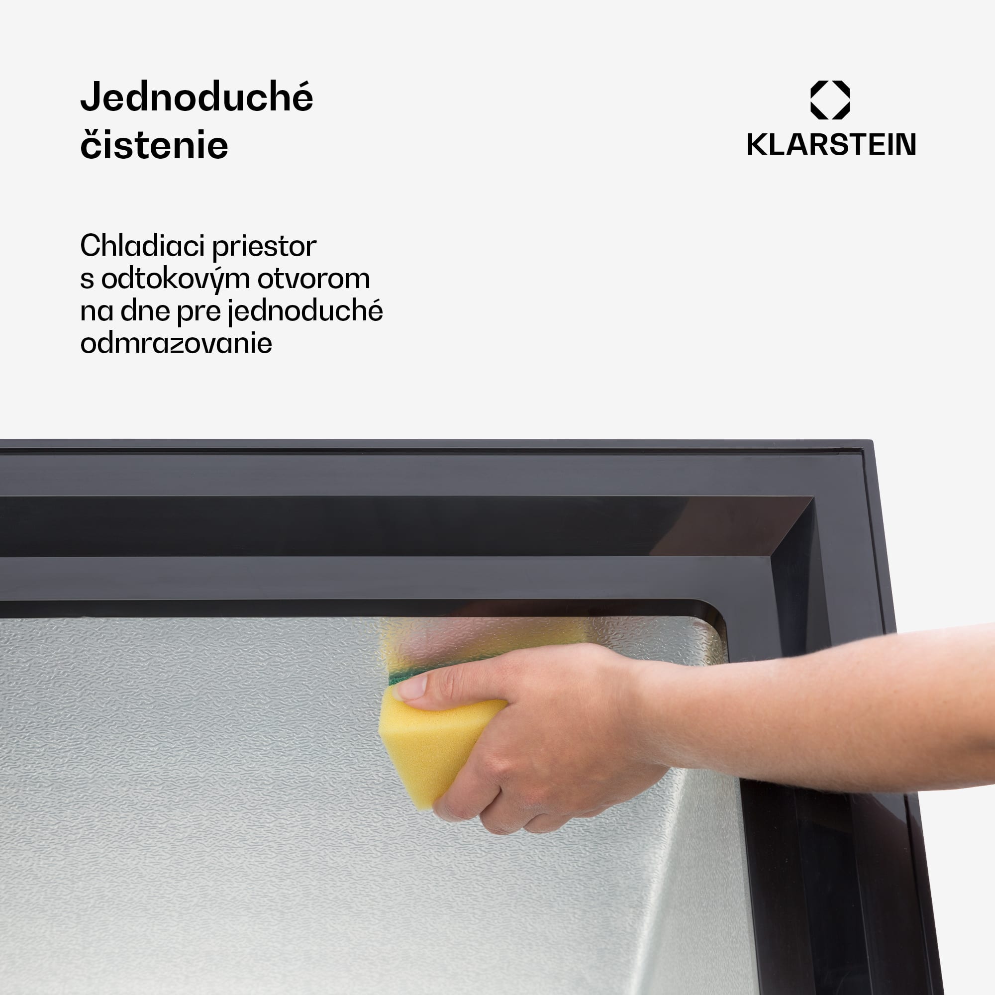Klarstein Iceblokk 51, mraziaci box, voľne stojaci, 51 l, uzamykateľný, energet. trieda F, čierna – Obrázok 5
