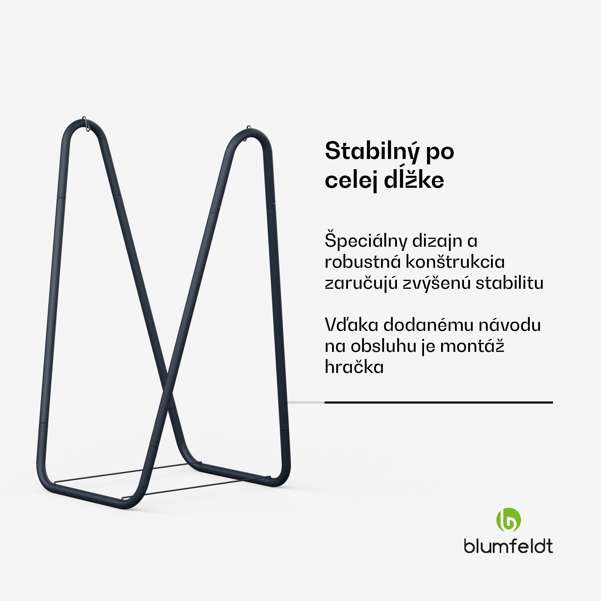 Blumfeldt SwayStation Curve rám hojdacej siete, odolný proti korózii, odolný proti poveternostným vplyvom, vnútorný/ vonkajší priestor, do 100 Kg – Obrázok 4