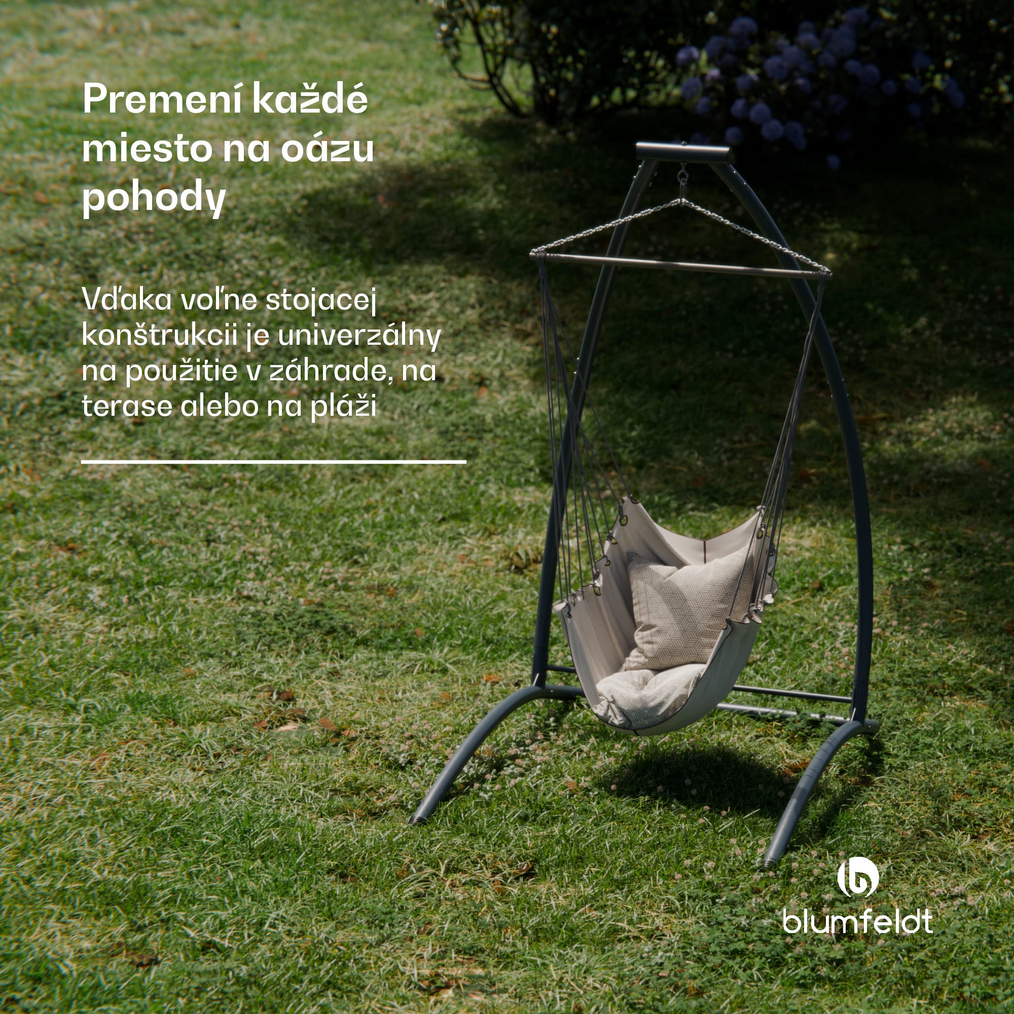 Blumfeldt SwayStation Arch rám hojdacej siete, odolný proti korózii, odolný proti poveternostným vplyvom, vnútorný/ vonkajší priestor, do 100 Kg – Obrázok 5