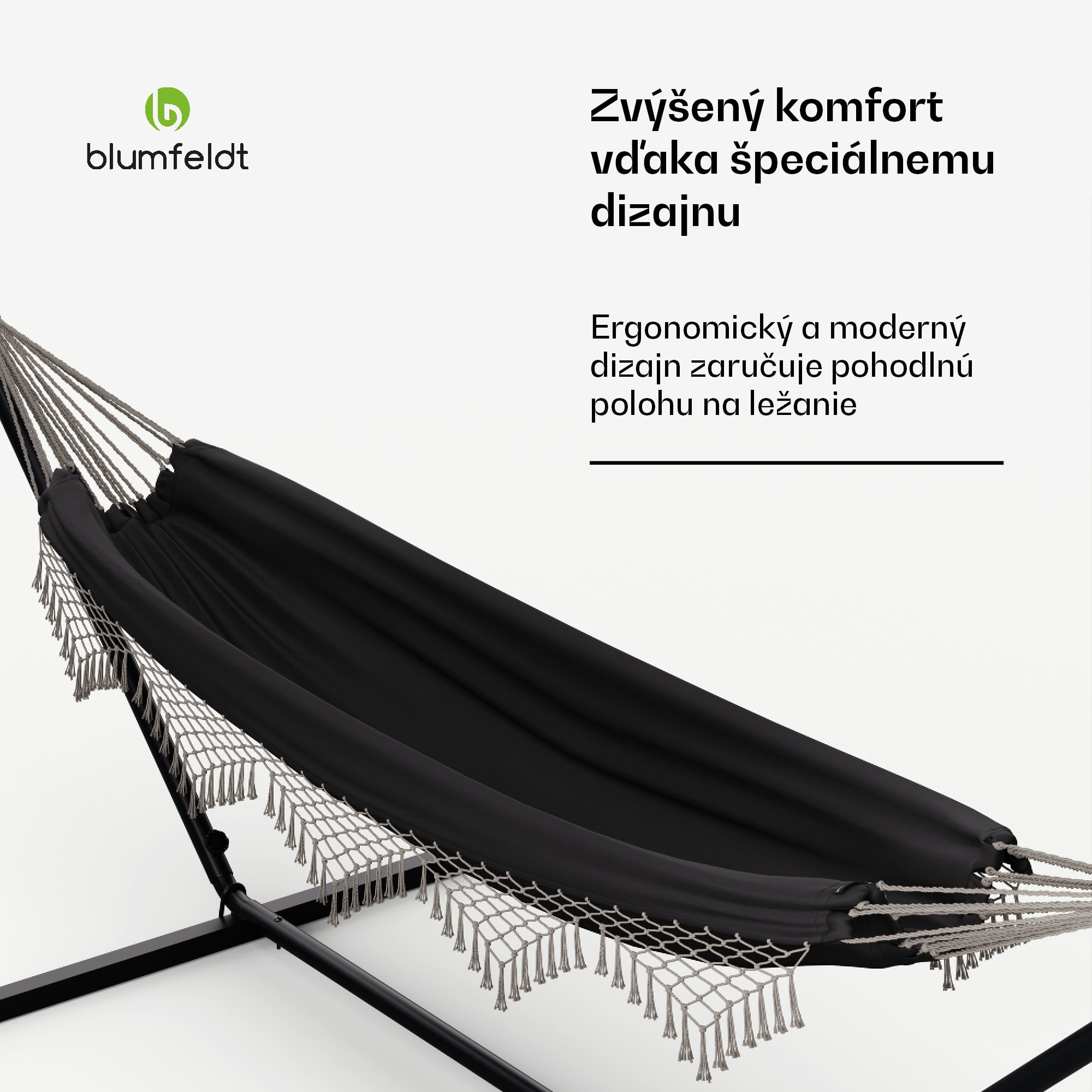 Blumfeldt SwayStation Boho hojdacia sieť, 320 x 116 cm, odolná proti poveternostným vplyvom, odolná proti hrdzi – Obrázok 4