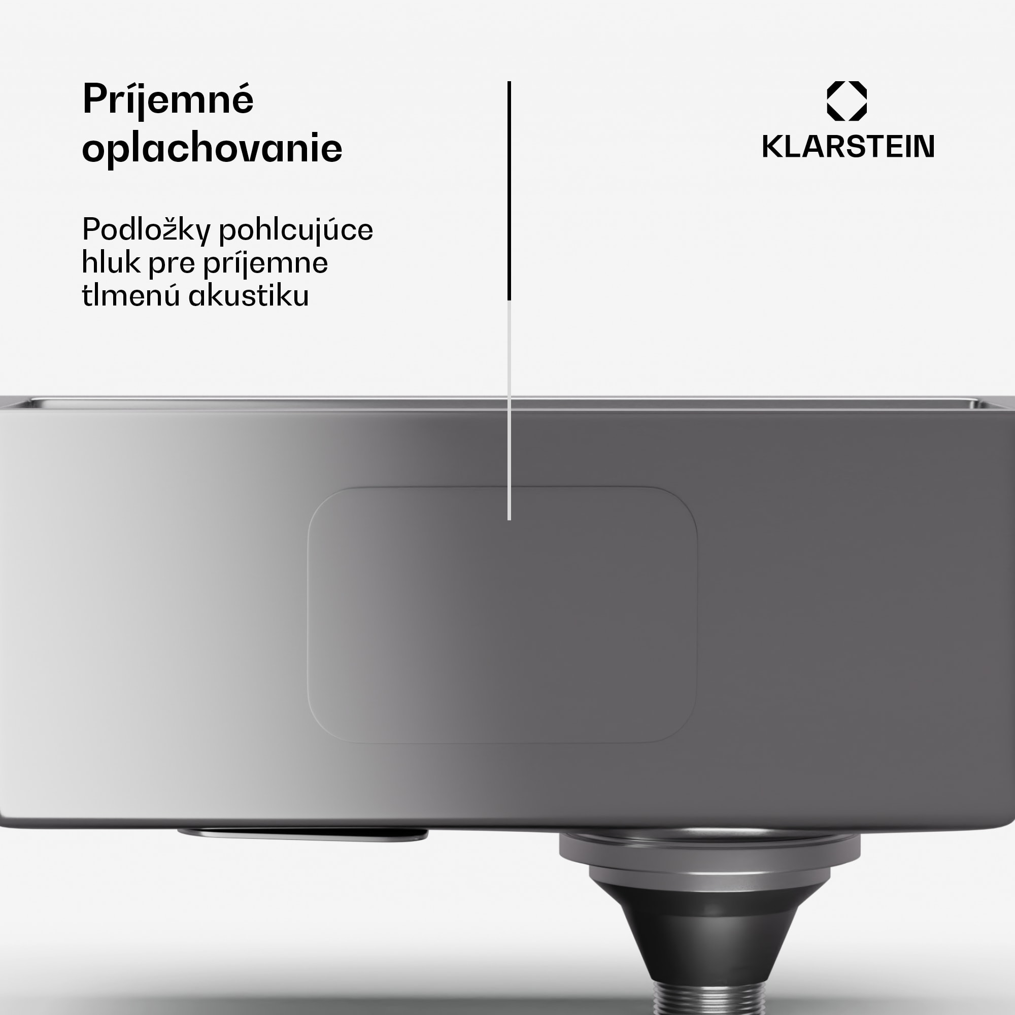 Klarstein TitanSteel Kuchynský drez 45 x 23 cm (DxŠ) s povrchom odolný voči hrdzi, poškriabaniu a teplu – Obrázok 5