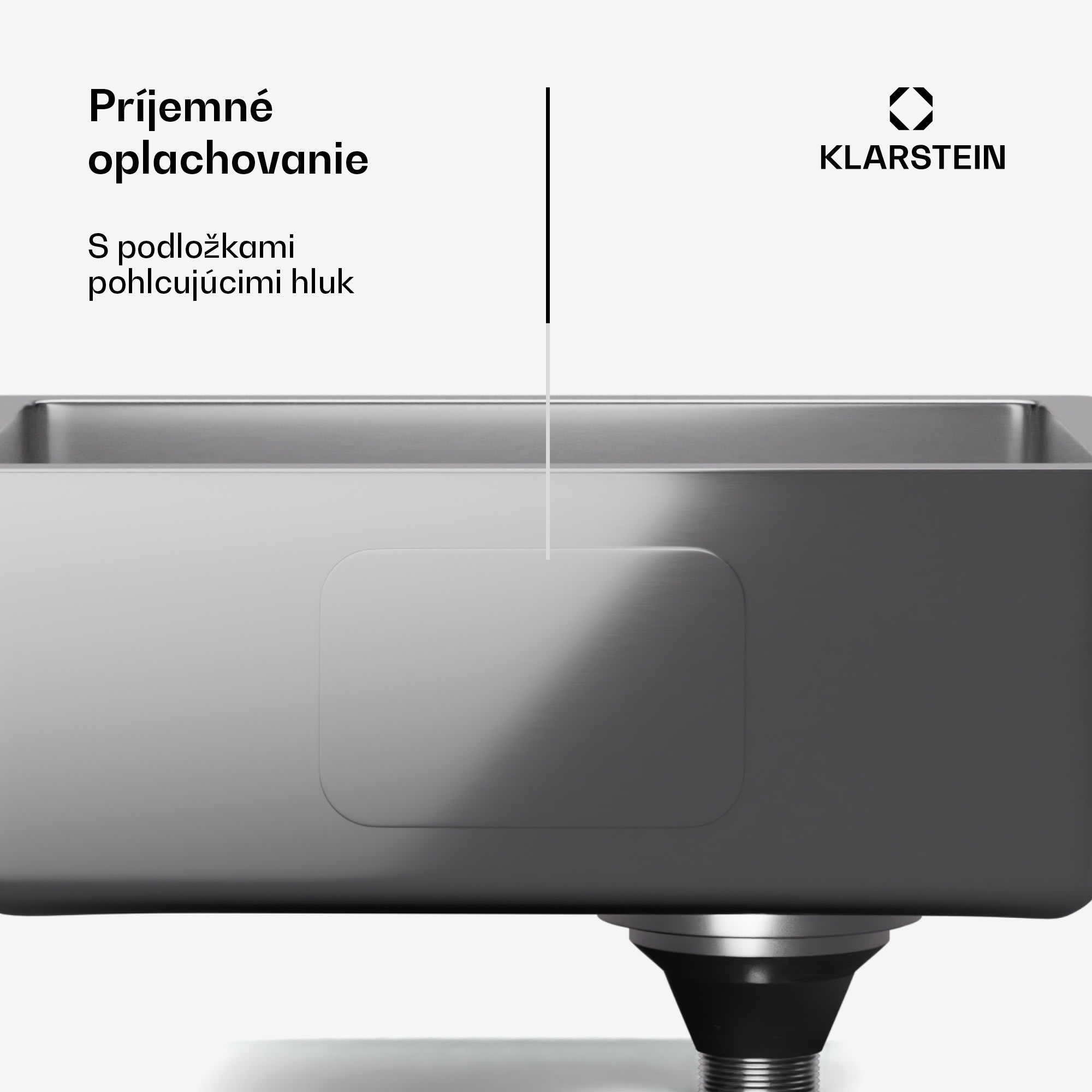 Klarstein TitanSteel Kuchynský drez 45 x 39 cm (DxŠ) s povrchom odolný voči hrdzi, poškriabaniu a teplu – Obrázok 5