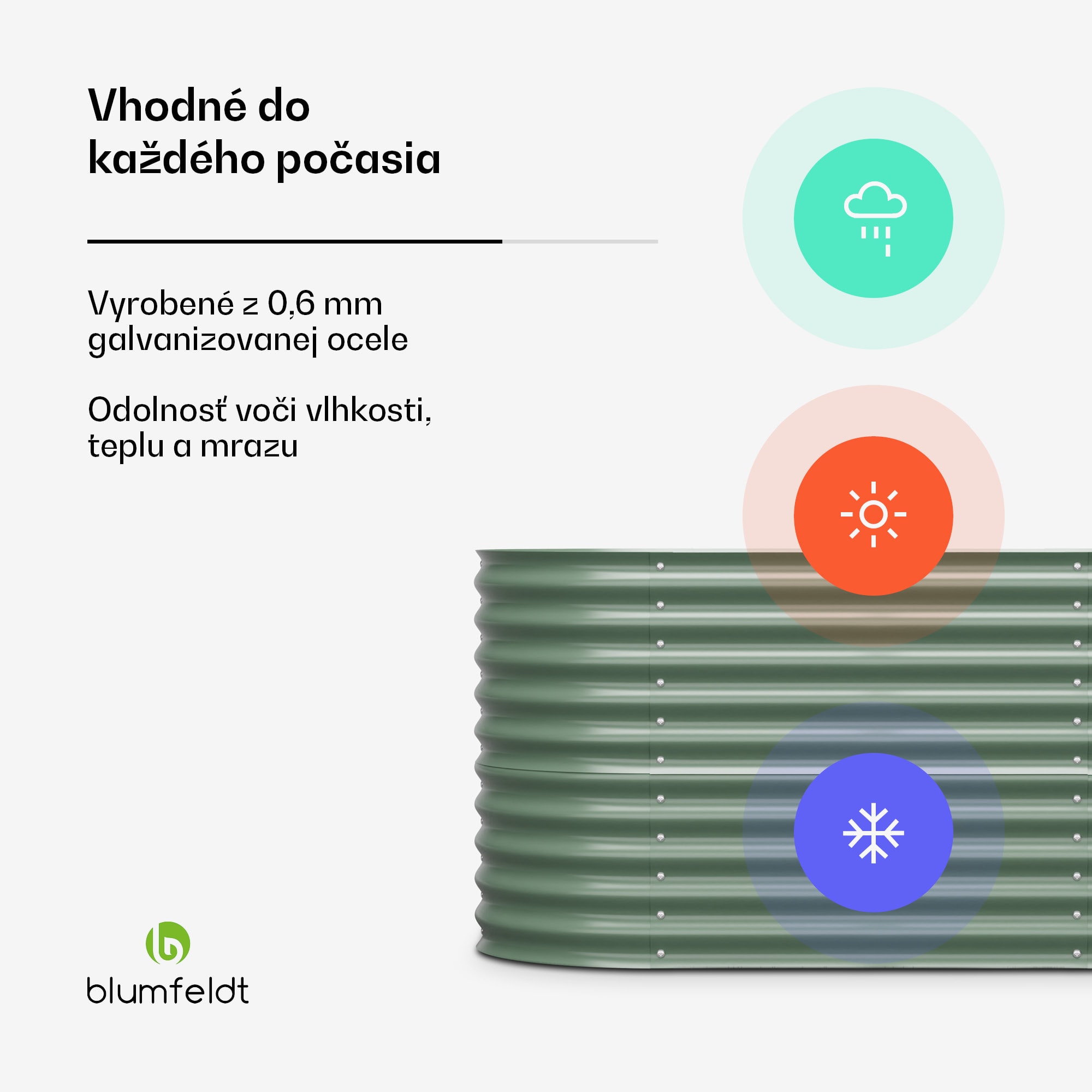 Blumfeldt High Grow, vyvýšený záhon, 160 x 80 x 80 cm, z vlnitého oceľového plechu, jednoduchá montáž, odolný voči hrdzi a mrazu – Obrázok 2