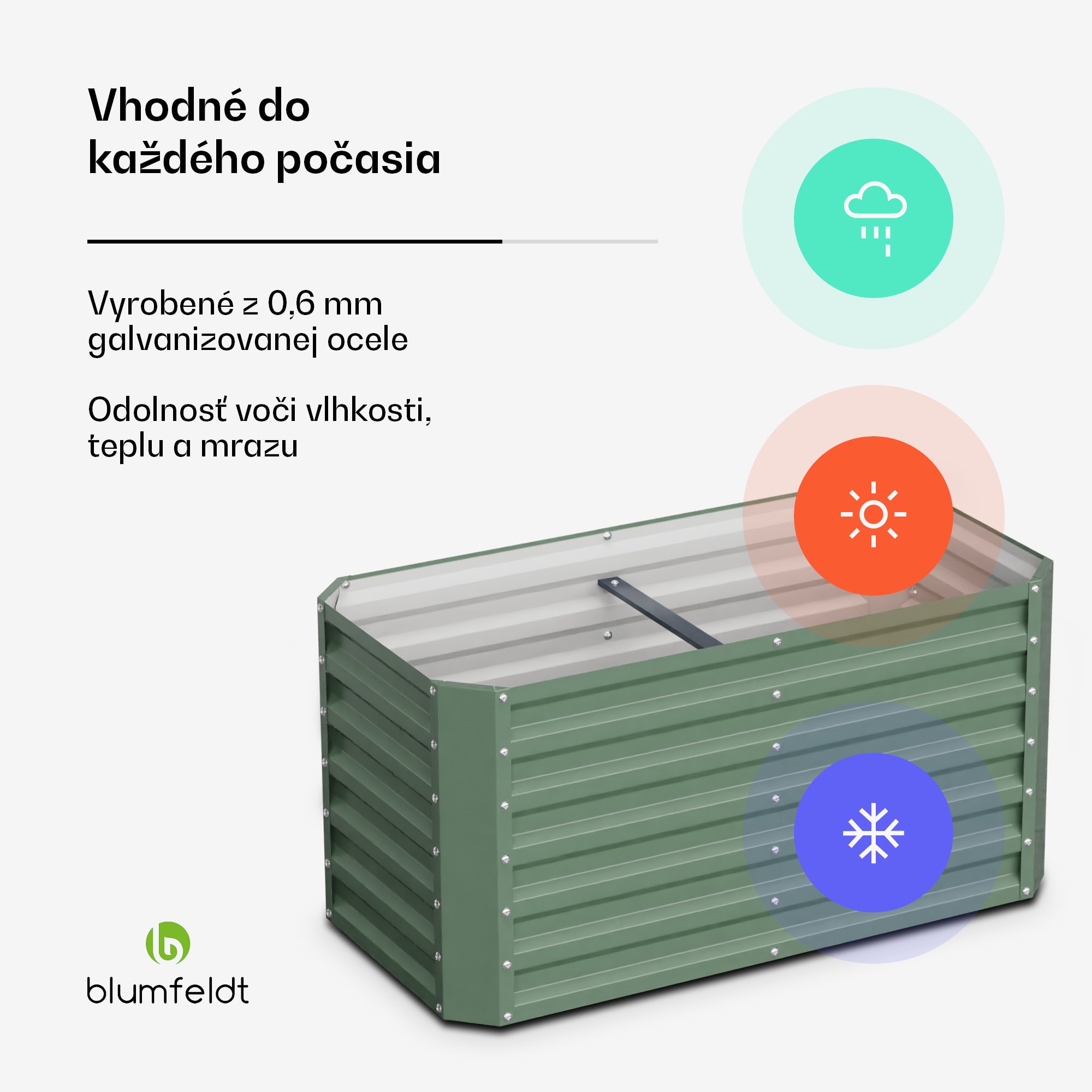 Blumfeldt High Grow Straight vyvýšený záhon 120x60x60 cm oceľový trapézový plech jednoduchá montáž odolný voči hrdzi a mrazu – Obrázok 2