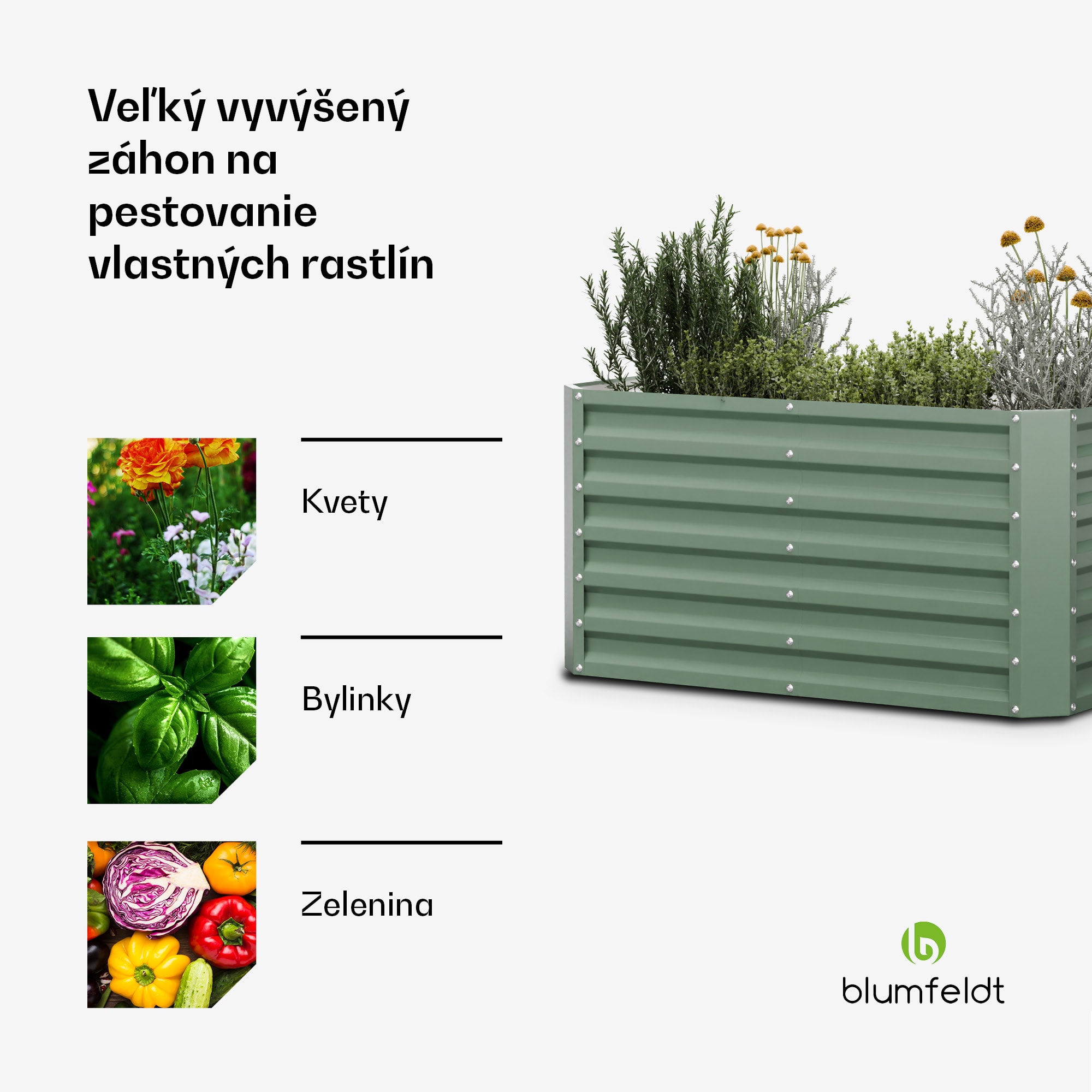 Blumfeldt High Grow Straight vyvýšený záhon 120x60x60 cm oceľový trapézový plech jednoduchá montáž odolný voči hrdzi a mrazu – Obrázok 4