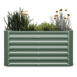 Blumfeldt High Grow Straight vyvýšený záhon 120x60x60 cm oceľový trapézový plech jednoduchá montáž odolný voči hrdzi a mrazu
