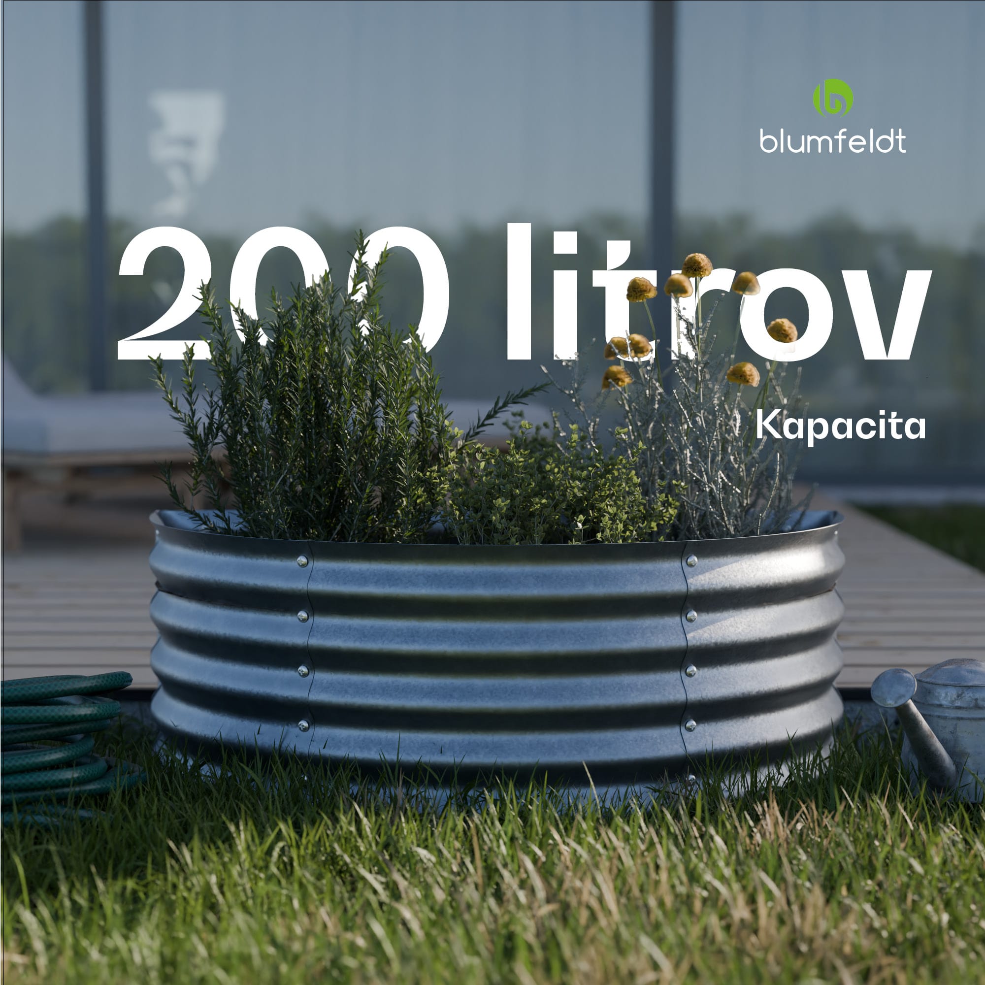 Blumfeldt High Grow polkruhový vyvýšený záhon 105 x 43 x 60 cm oceľový trapézový plech, jednoduchá montáž, odolný voči hrdzi a mrazu – Obrázok 5