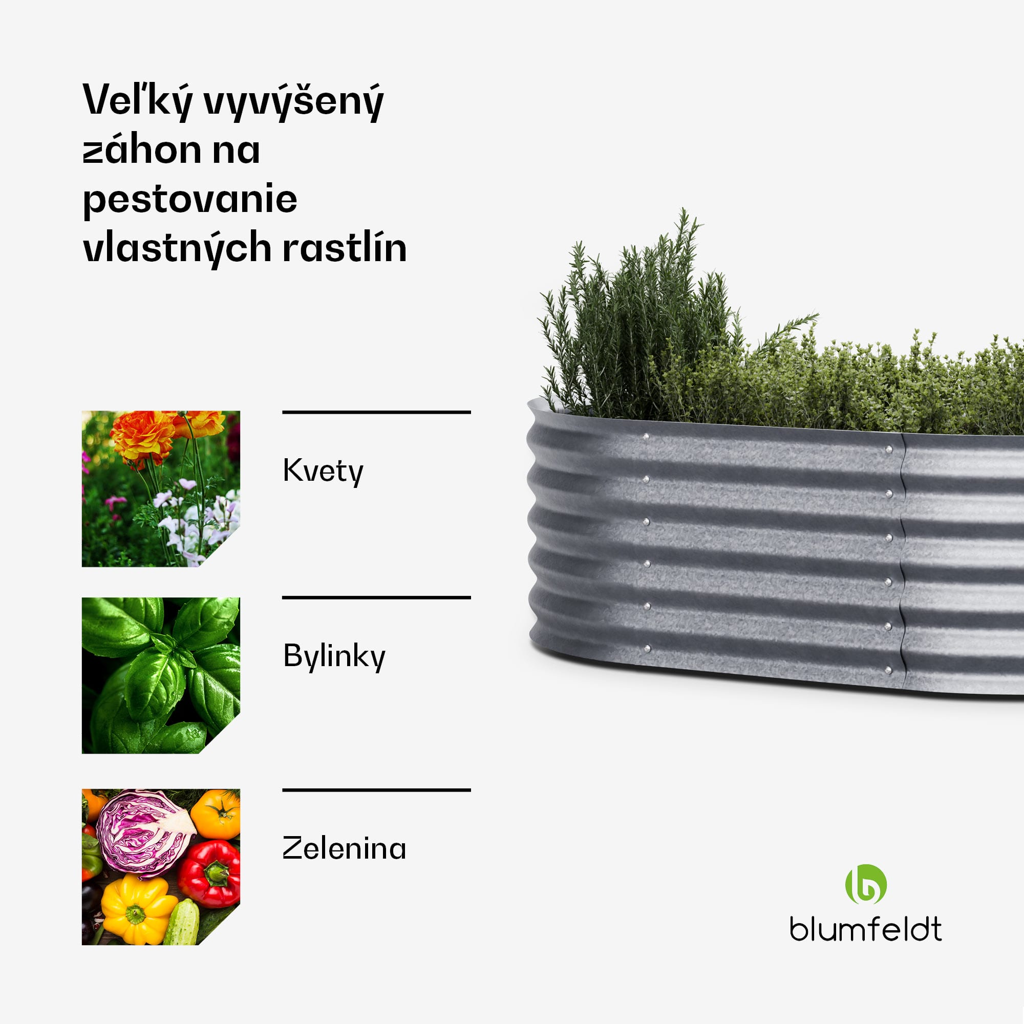 Blumfeldt High Grow Extended, vzvýšený záhon, 150x43x60 cm, z vlnitého oceľového plechu, jednoduchá montáž, odolný voči hrdzi a mrazu – Obrázok 4