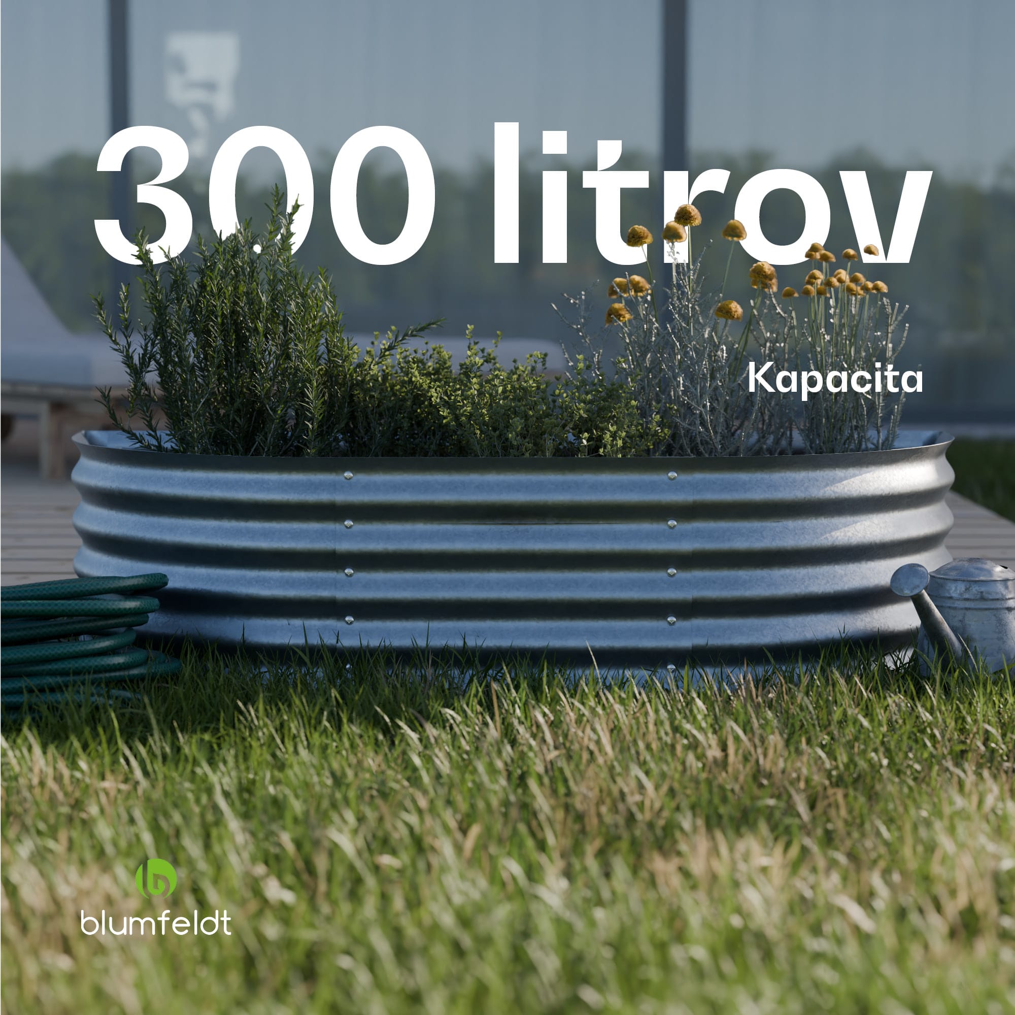 Blumfeldt High Grow Extended, vzvýšený záhon, 150x43x60 cm, z vlnitého oceľového plechu, jednoduchá montáž, odolný voči hrdzi a mrazu – Obrázok 5