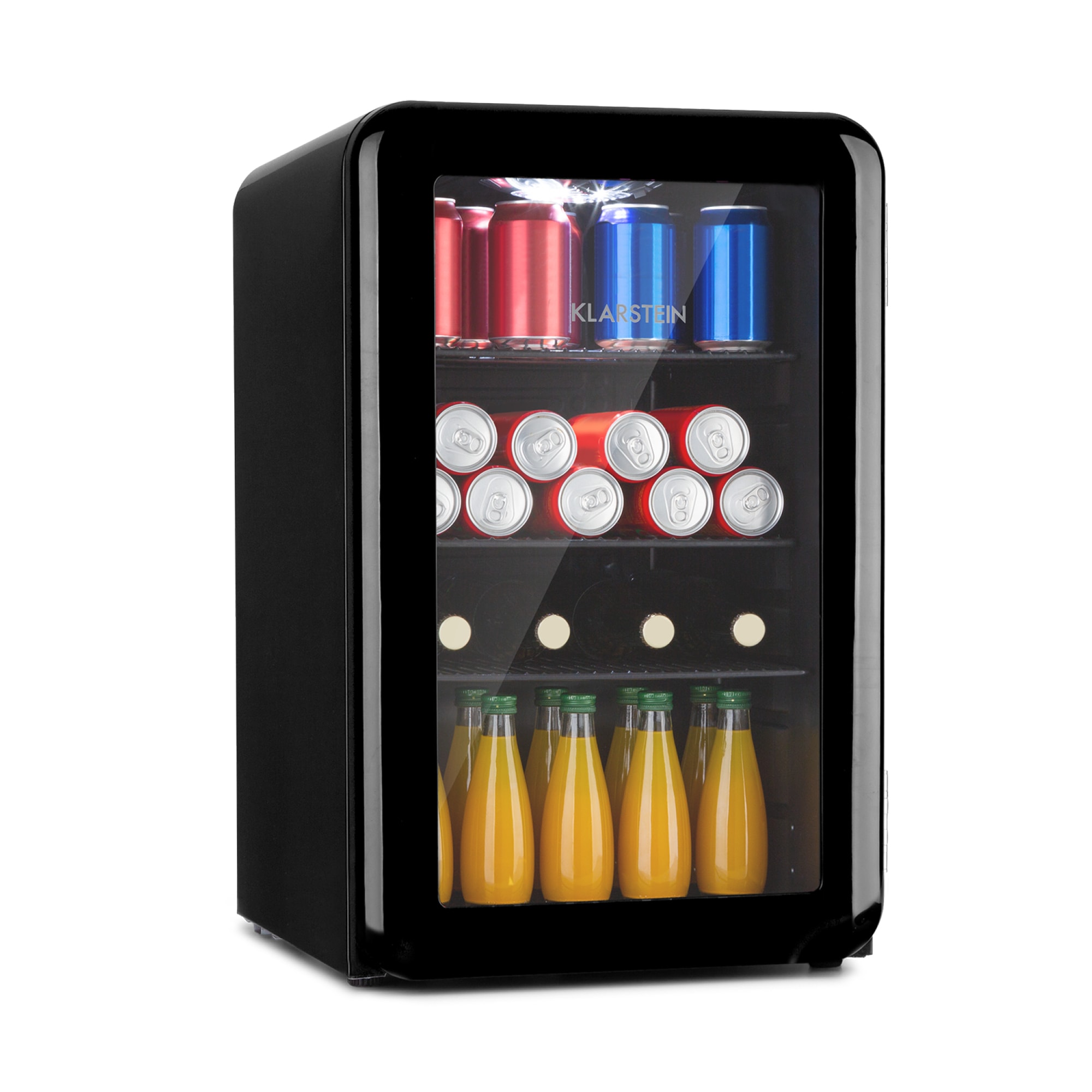 Klarstein PopLife, chladnička na nápoje, chladnička, 70 l, 0-10°C, retro dizajn, LED