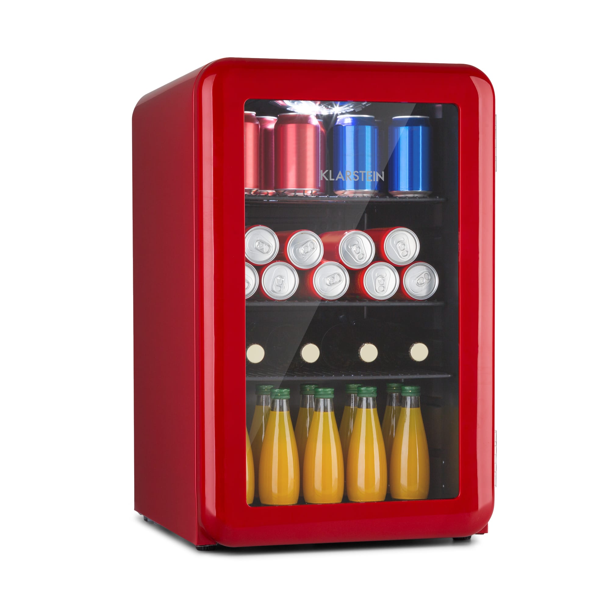 Klarstein PopLife, chladnička na nápoje, chladnička, 70 l, 0-10°C, retro dizajn, LED
