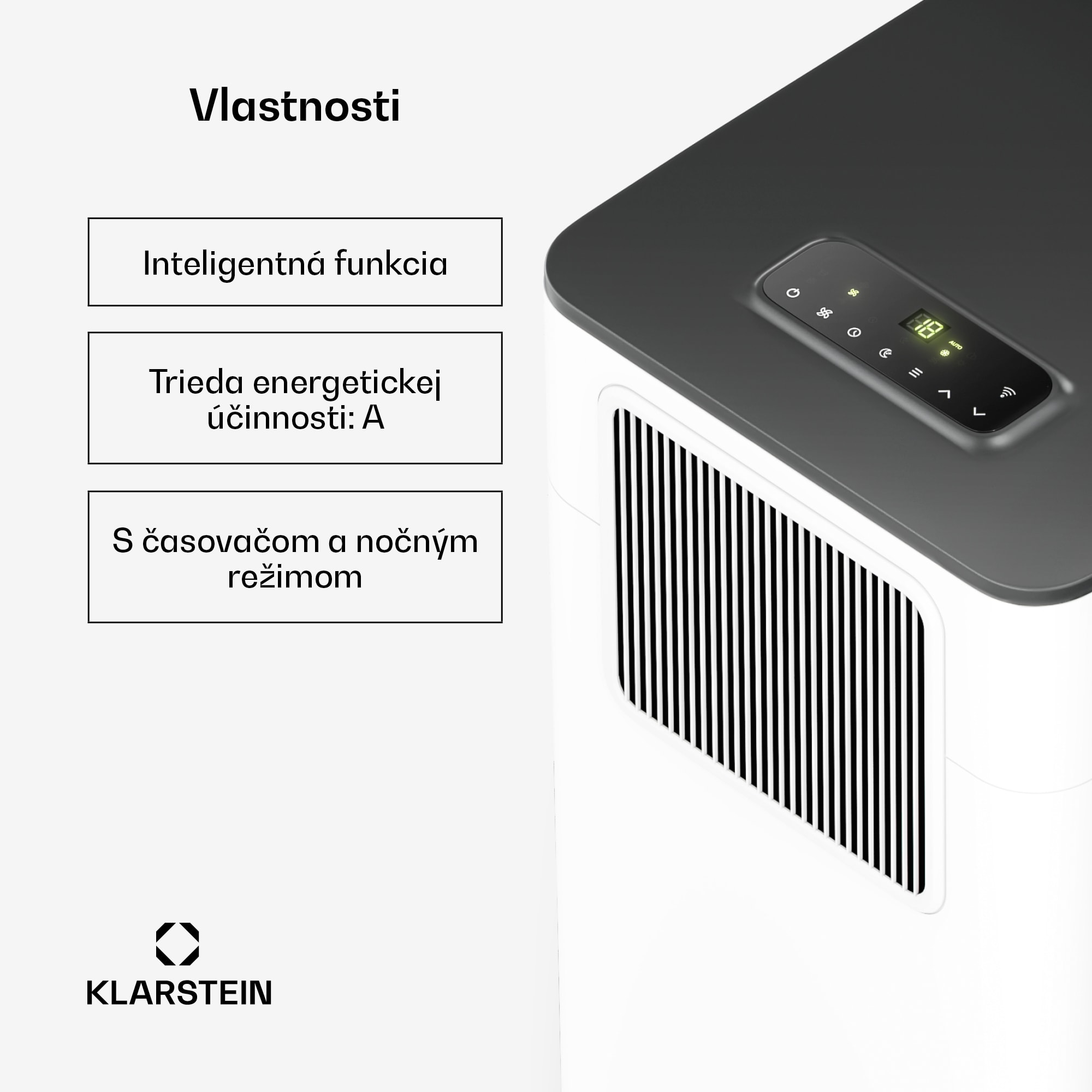 Klarstein Breeze Box 7K Smart PAC klimatizácia, režim 3 v 1, Inteigentné ovládanie, do 25 m², 24-hodinový časovač, mobilná – Obrázok 5