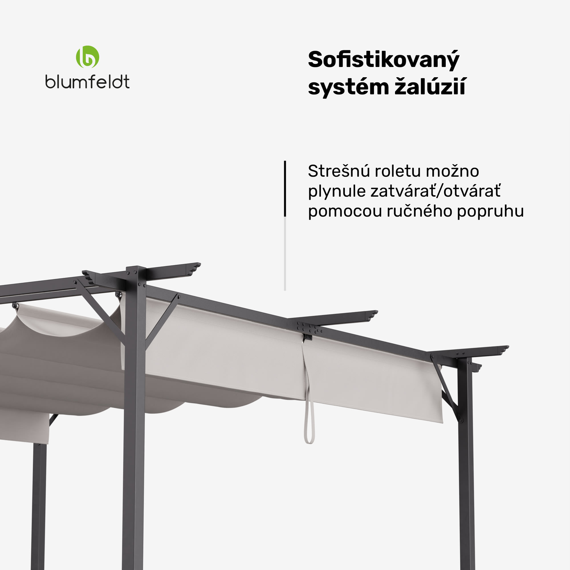 Blumfeldt Pantheon Robust, pergola, 3 x 3 m, práškovo lakovaná oceľ, odolná voči poveternostným vplyvom – Obrázok 4