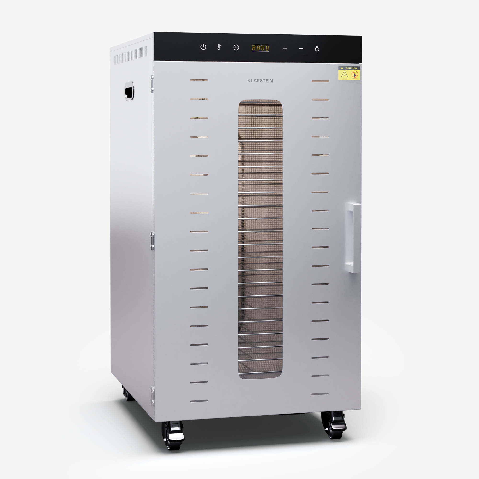 Klarstein MasterJerky 350, sušička, výkon 2 000 W, teplotný rozsah 30 - 90 °C, časovač na 24 hodín, nehrdzavejúca oceľ