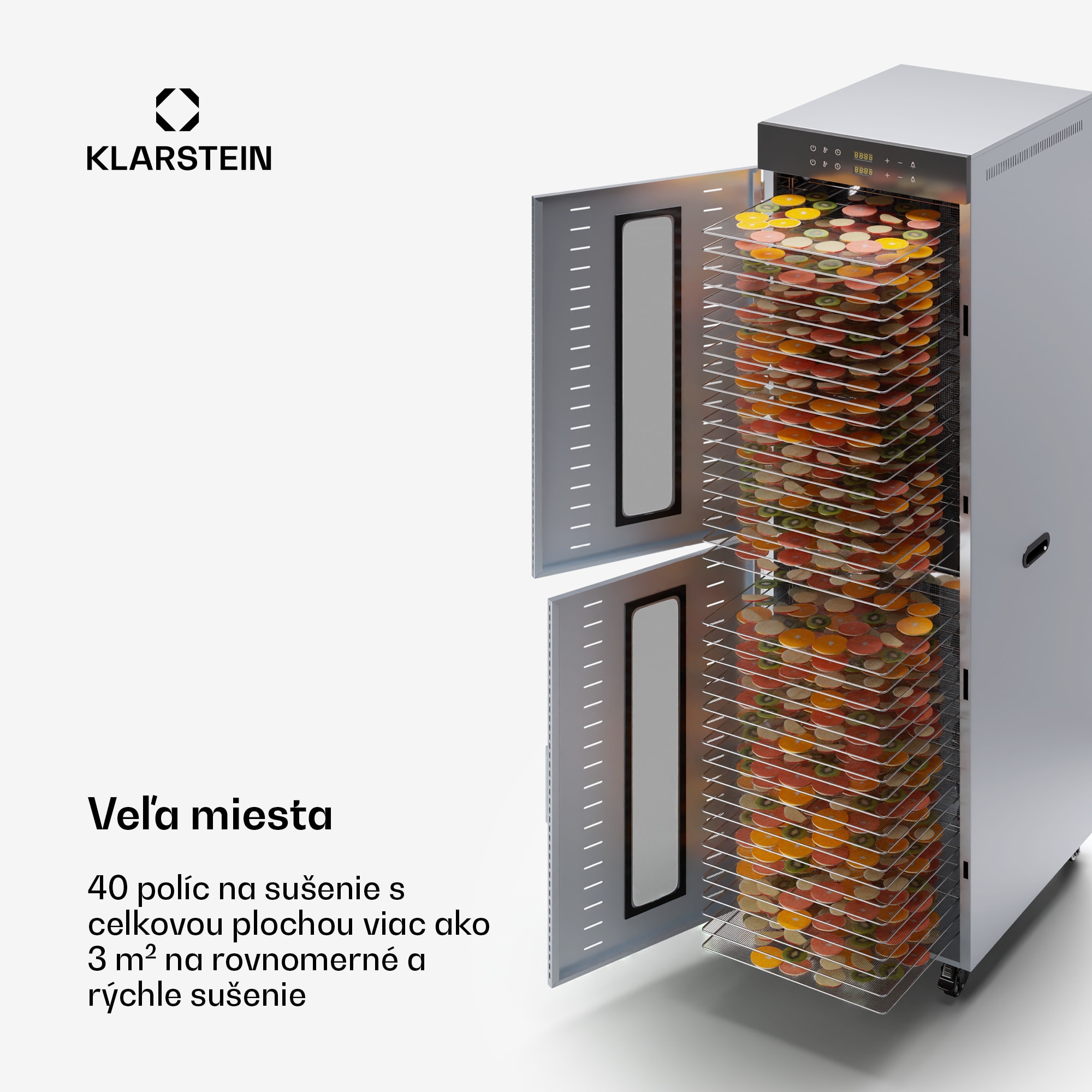 Klarstein Master Jerky 600, sušička, výkon 4 000 W, s dvoma komorami, teplotný rozsah 30 - 90 °C – Obrázok 3