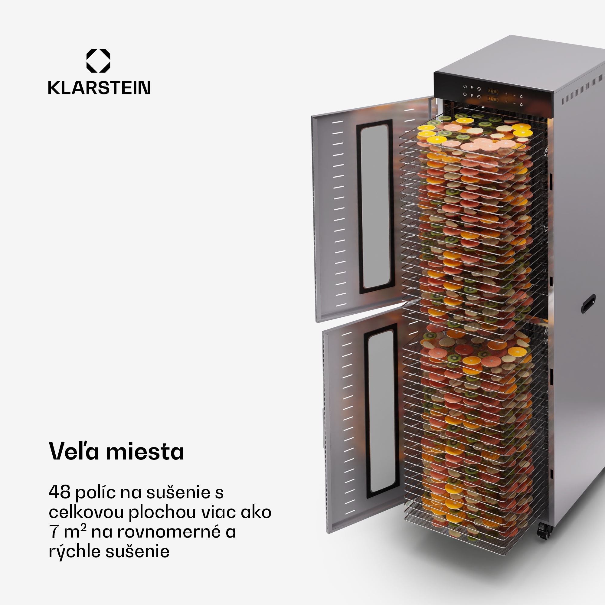 Klarstein Master Jerky 700, sušička, výkon 4 000 W, s dvoma komorami, teplotný rozsah 30 - 90 °C – Obrázok 3