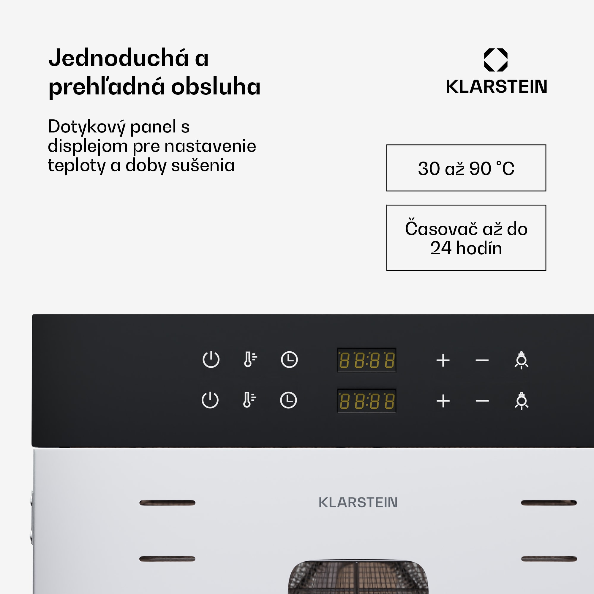 Klarstein Master Jerky 700, sušička, výkon 4 000 W, s dvoma komorami, teplotný rozsah 30 - 90 °C – Obrázok 4