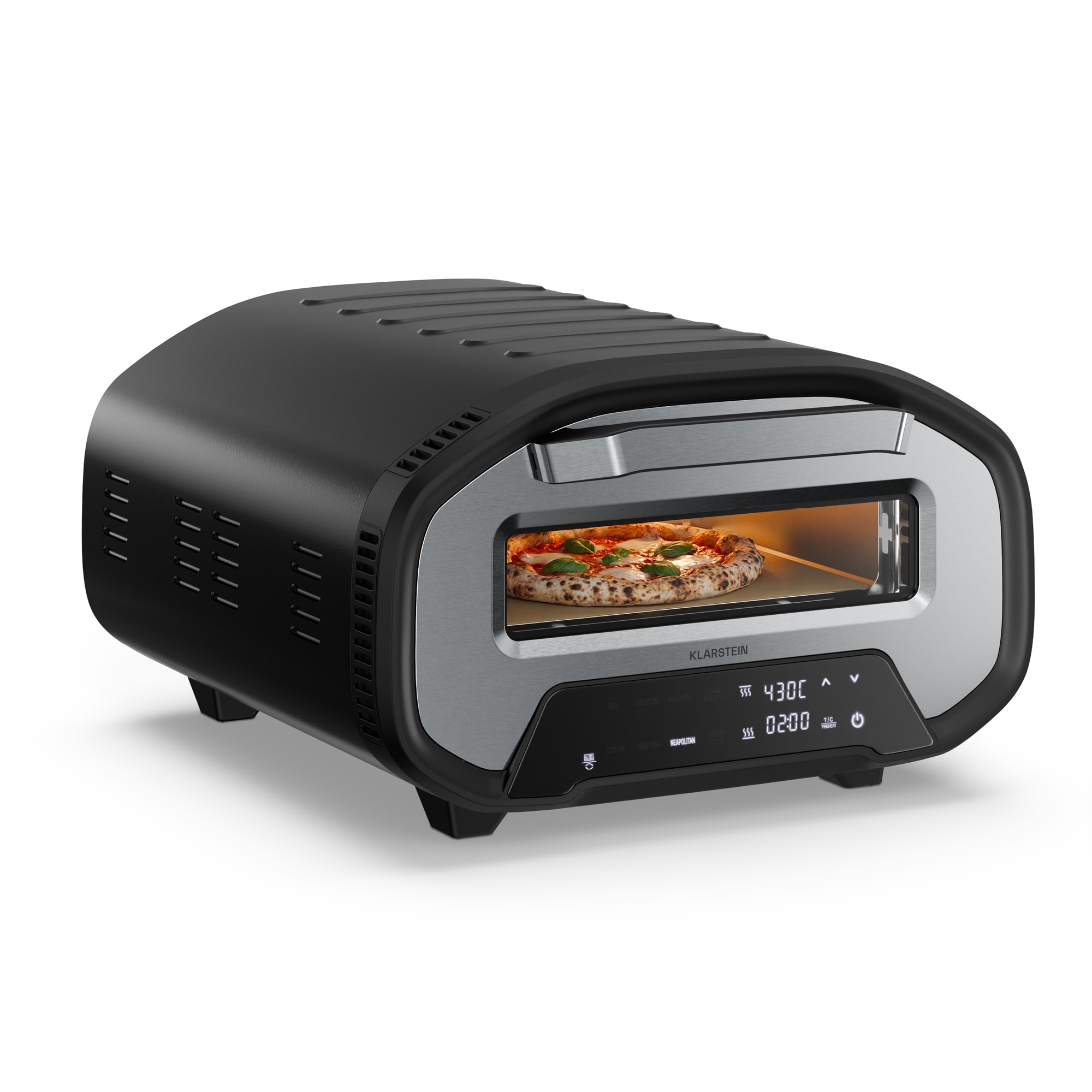 Klarstein PizzaForno elektrická pec na pizzu s výkonom 1 700 W, 7 programov + pamäťová funkcia, digitálny displej