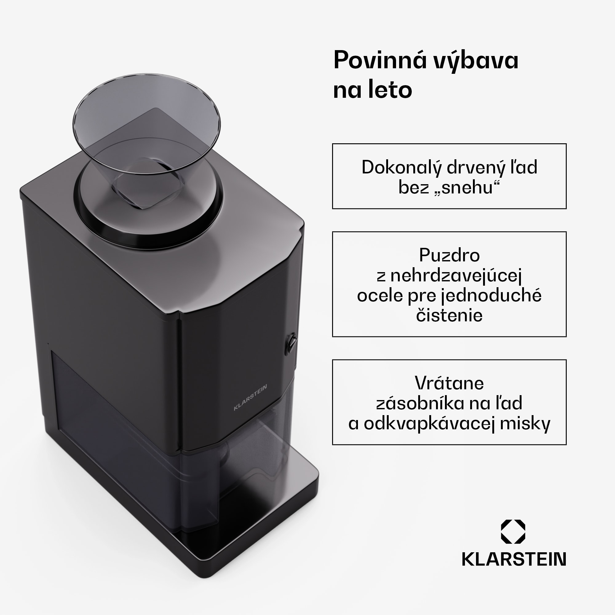 Klarstein Icebreaker drvič ľadu 12 kg/h, nádrž na ľad 3,5 l – Obrázok 2