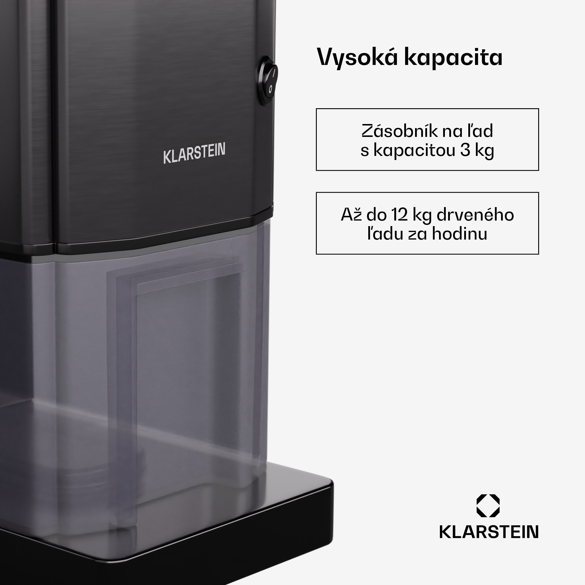 Klarstein Icebreaker drvič ľadu 12 kg/h, nádrž na ľad 3,5 l – Obrázok 3