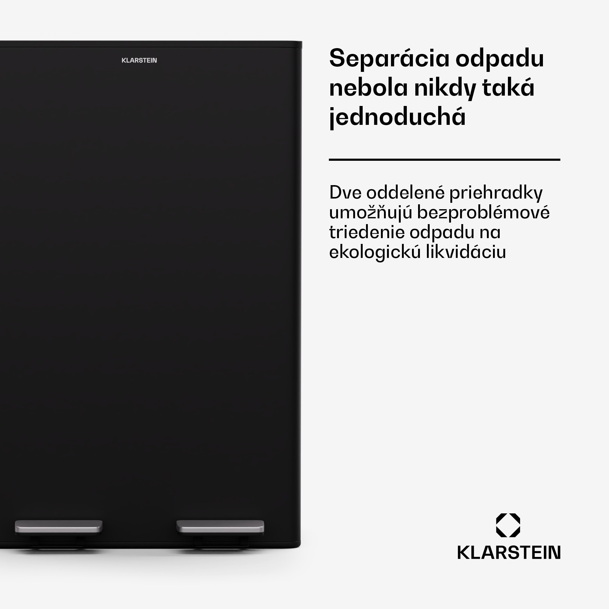 Klarstein EcoVista, odpadkový kôš s kompostérom, 60 l + 3 l/kôš + kompostér, Soft-Close – Obrázok 2