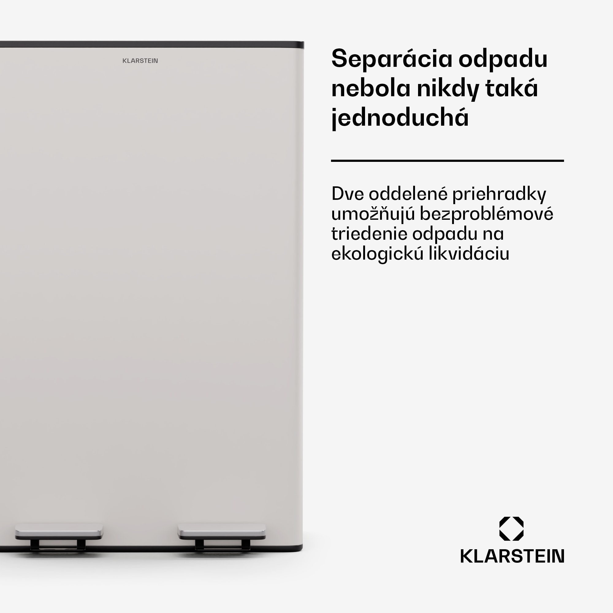 Klarstein EcoVista, odpadkový kôš s kompostérom, 60 l + 3 l/kôš + kompostér, Soft-Close – Obrázok 2