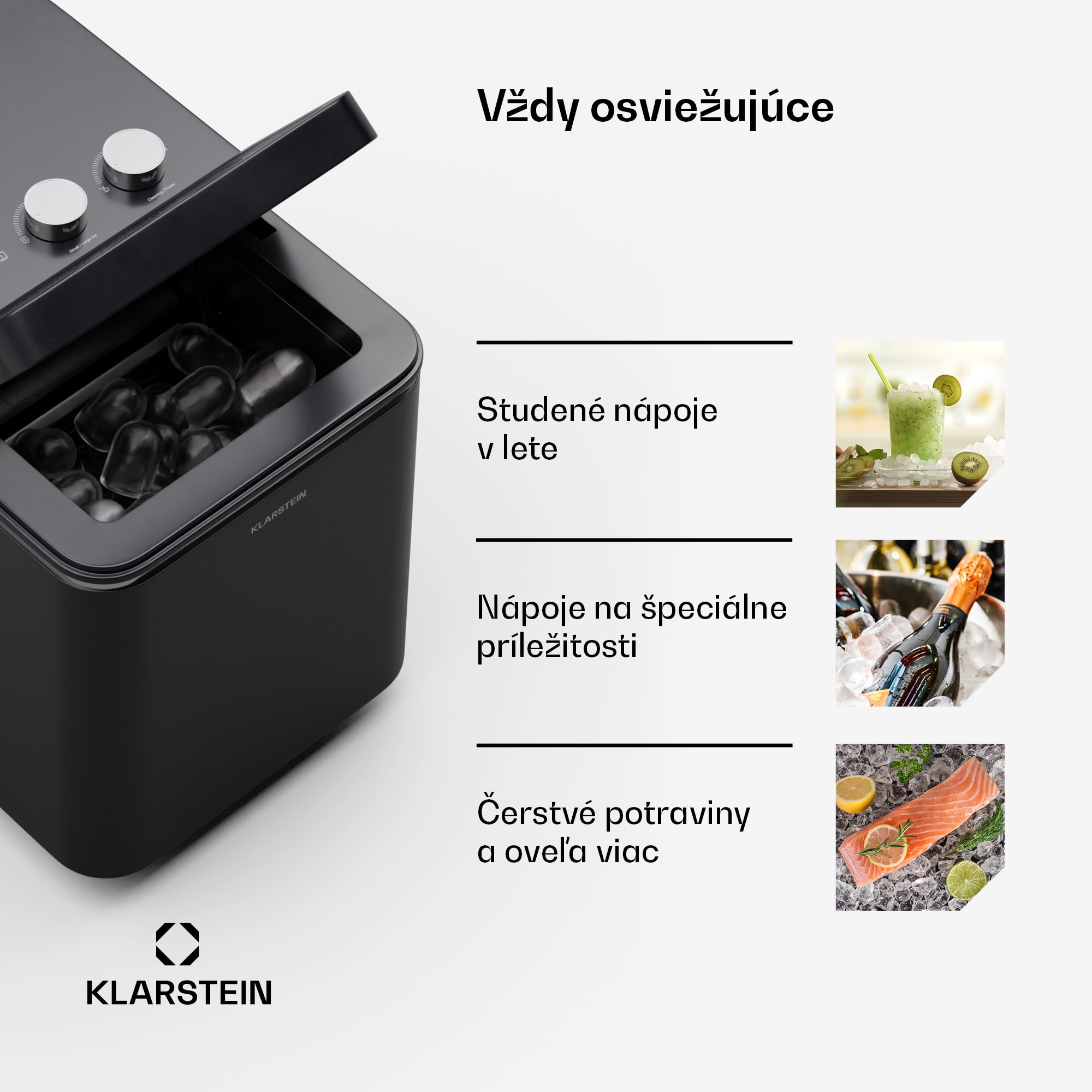 Klarstein IceCraft zmrzlinovač | 2 režimy | 1,3 l studenej vody | automatické čistenie | 12 kg/24 h – Obrázok 5