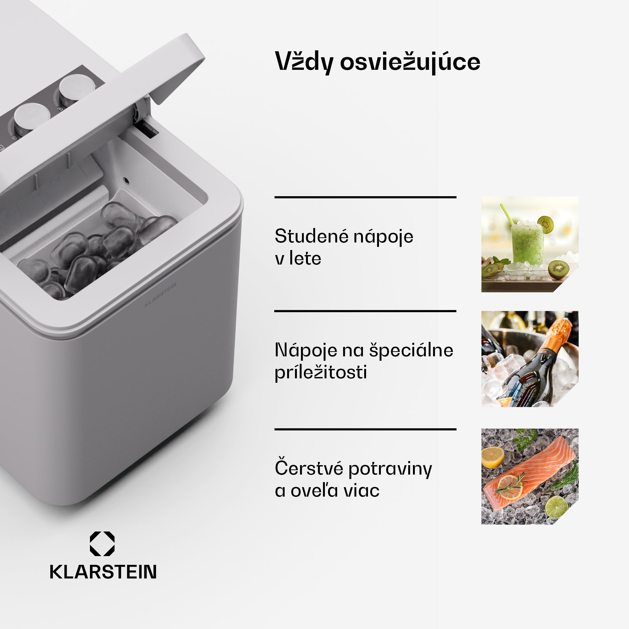 Klarstein IceCraft zmrzlinovač | 2 režimy | 1,3 l studenej vody | automatické čistenie | 12 kg/24 h – Obrázok 5