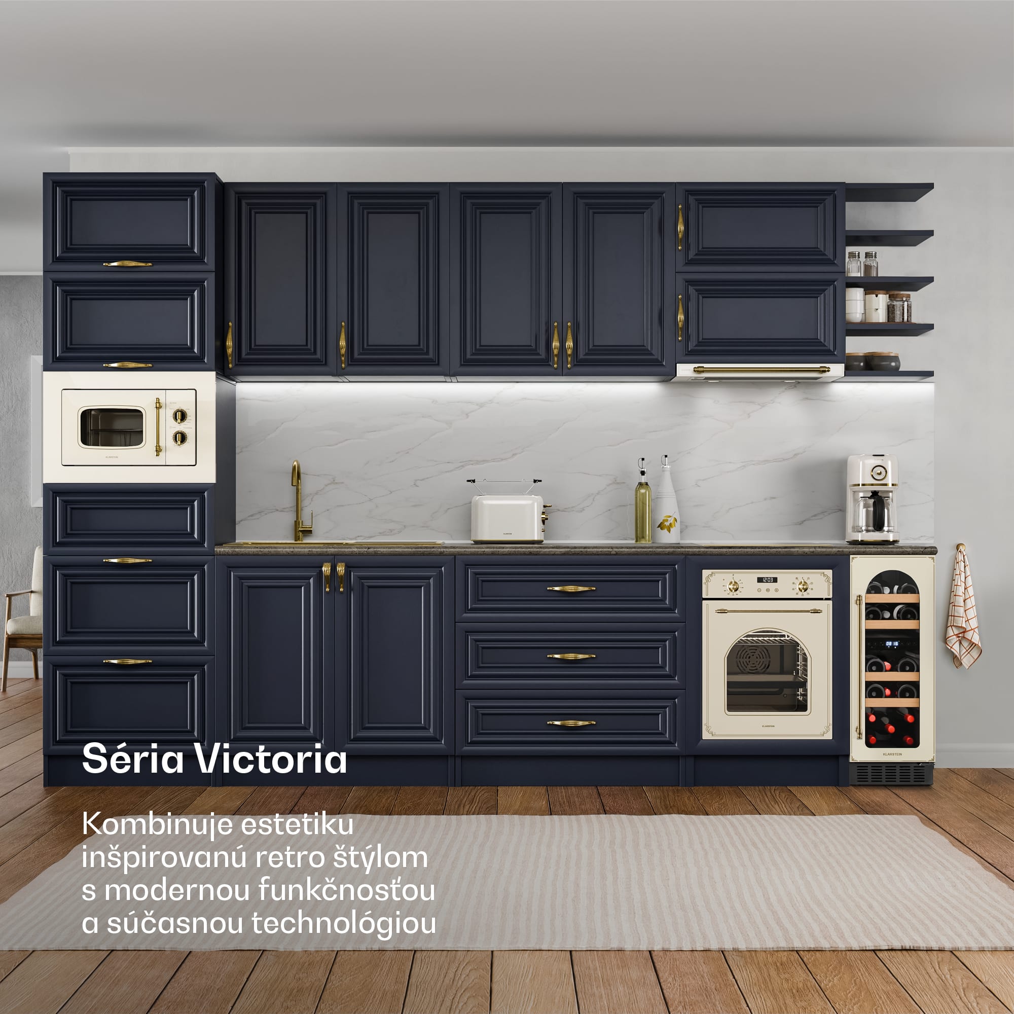 Klarstein Vinovilla Victoria 17 Duo vinotéka | 2 chladiace zóny | dotykové ovládanie | 17 fliaš | 4 police – Obrázok 2