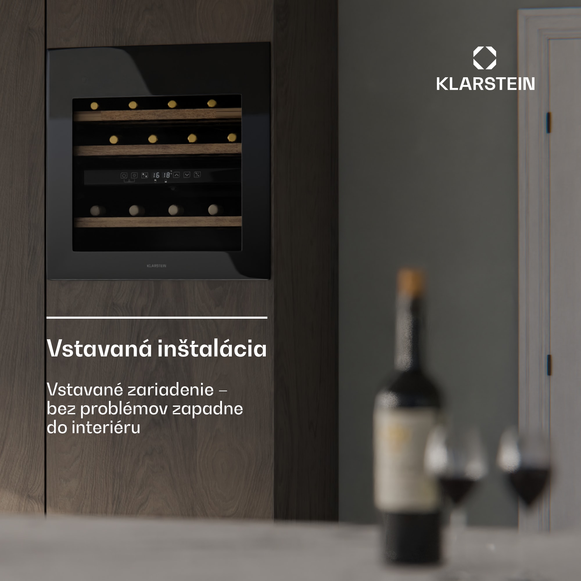 Klarstein Rhone 36 Duo chladnička na víno, 36 fliaš, LED ovládanie, push-to-open, tichá – Obrázok 3