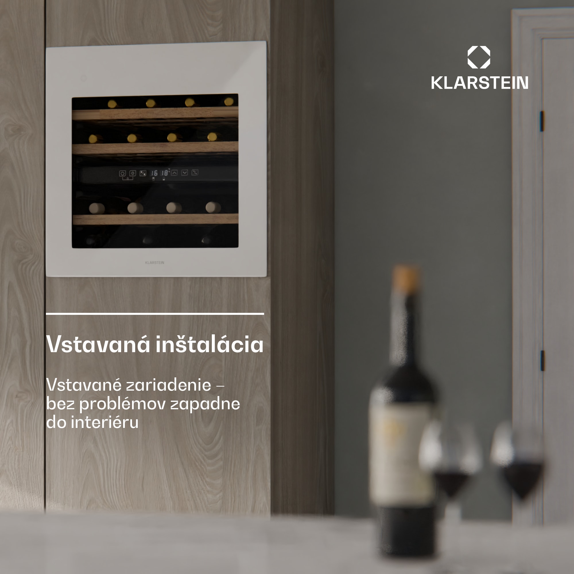 Klarstein Rhone 36 Duo chladnička na víno, 36 fliaš, LED ovládanie, push-to-open, tichá – Obrázok 3
