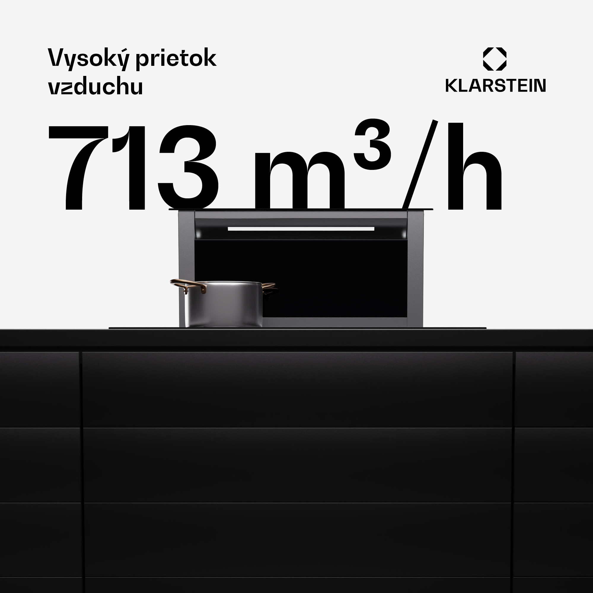Klarstein Royal Flush Eco Slim 60, digestor, 60 cm, 713 m³/h, A – Obrázok 2